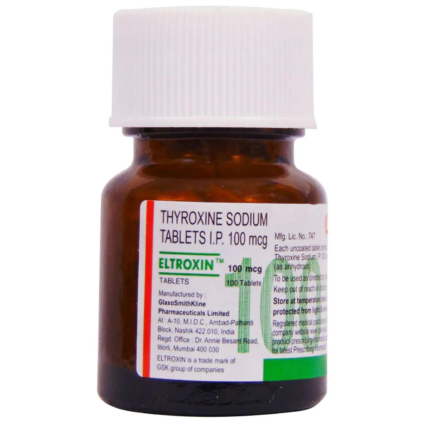 Eltroxtin 100mcg Tablet product image