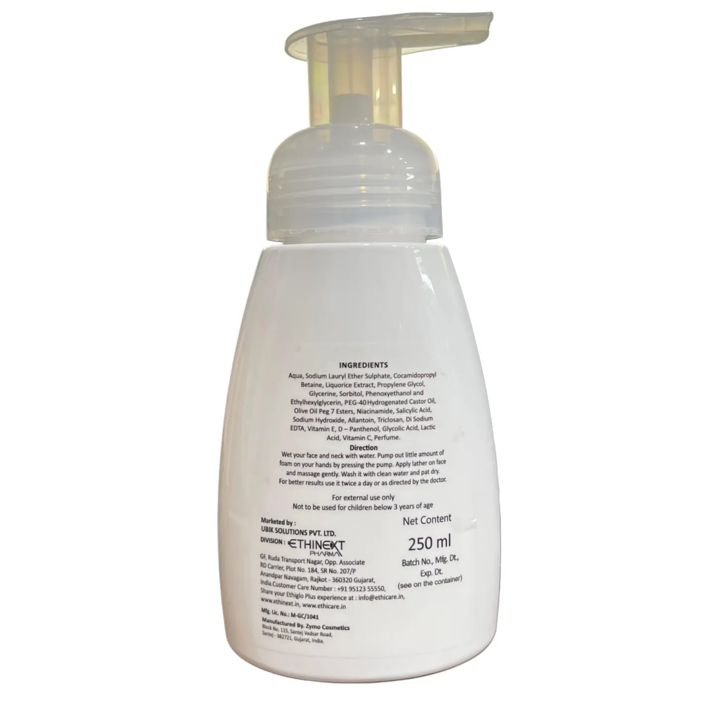 Ethiglo Plus Foaming Face Wash product image