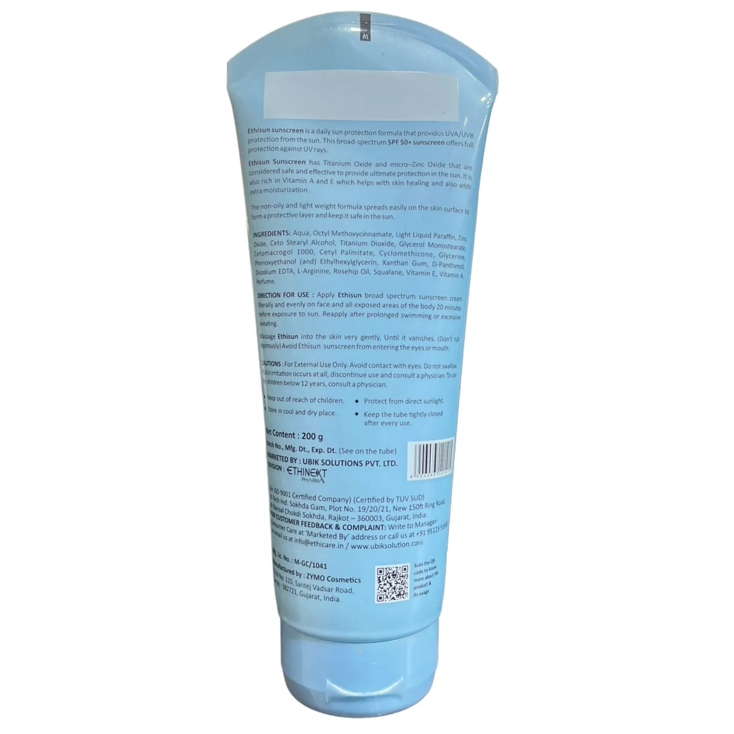 Ethisun Face + Body Sunscreen 200 Gm product image