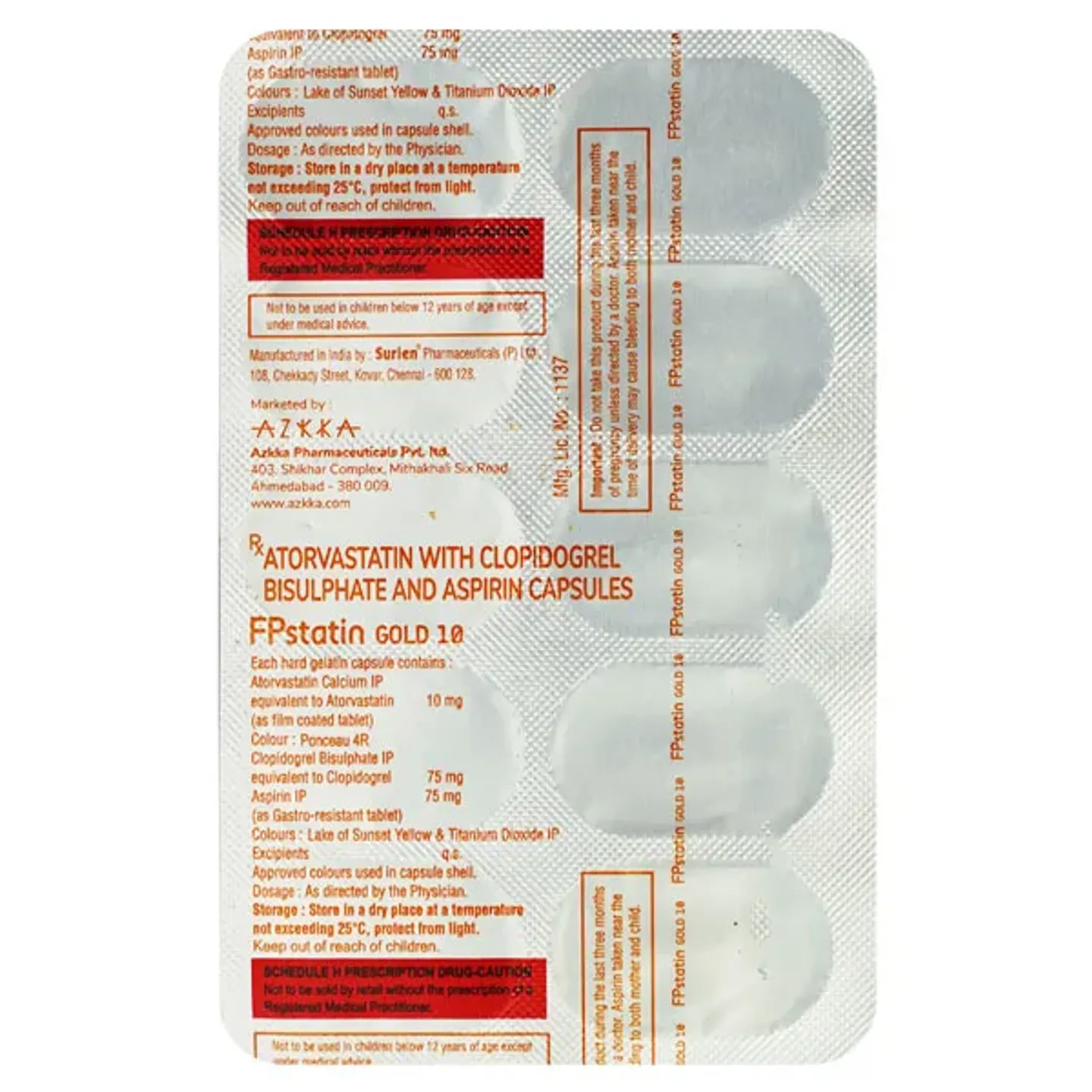 Fpstatin Gold 10 Capsule product image