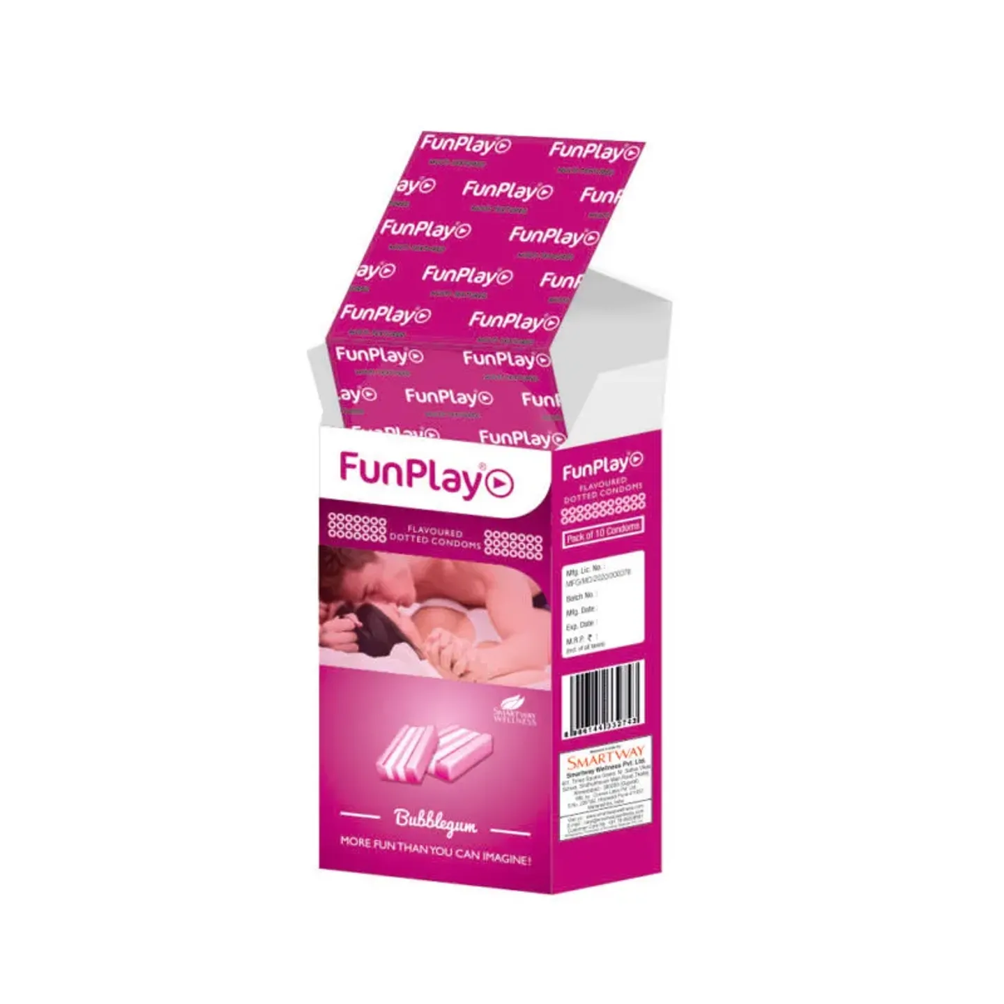 Funplay Bubblegum Dotted Condom 10 Pcs product image