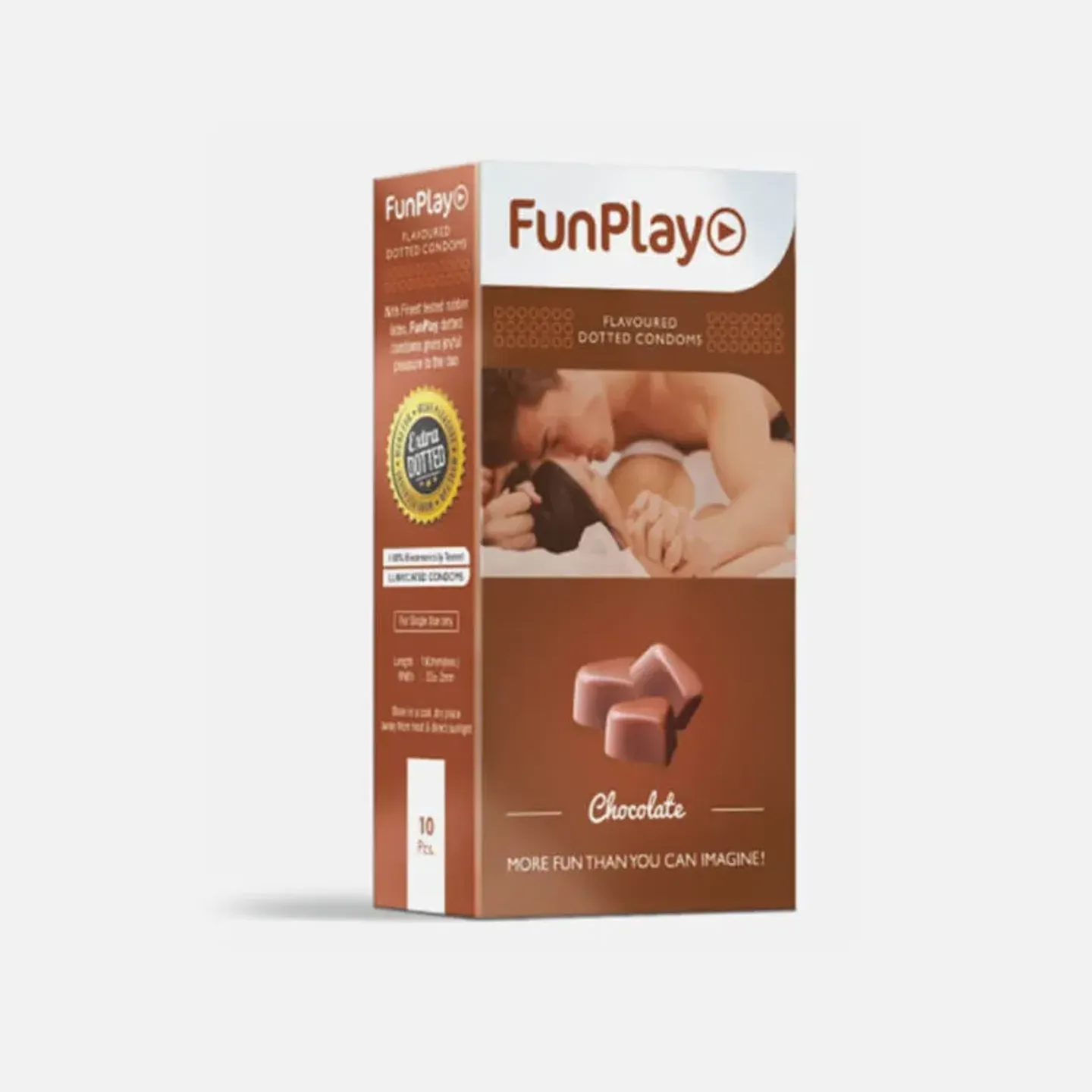 Funplay Chocolate Dotted Condom 10 Pcs product image