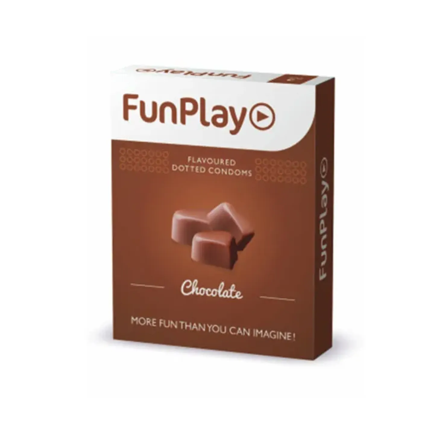 Funplay Chocolate Dotted Condom 3 Pcs product image