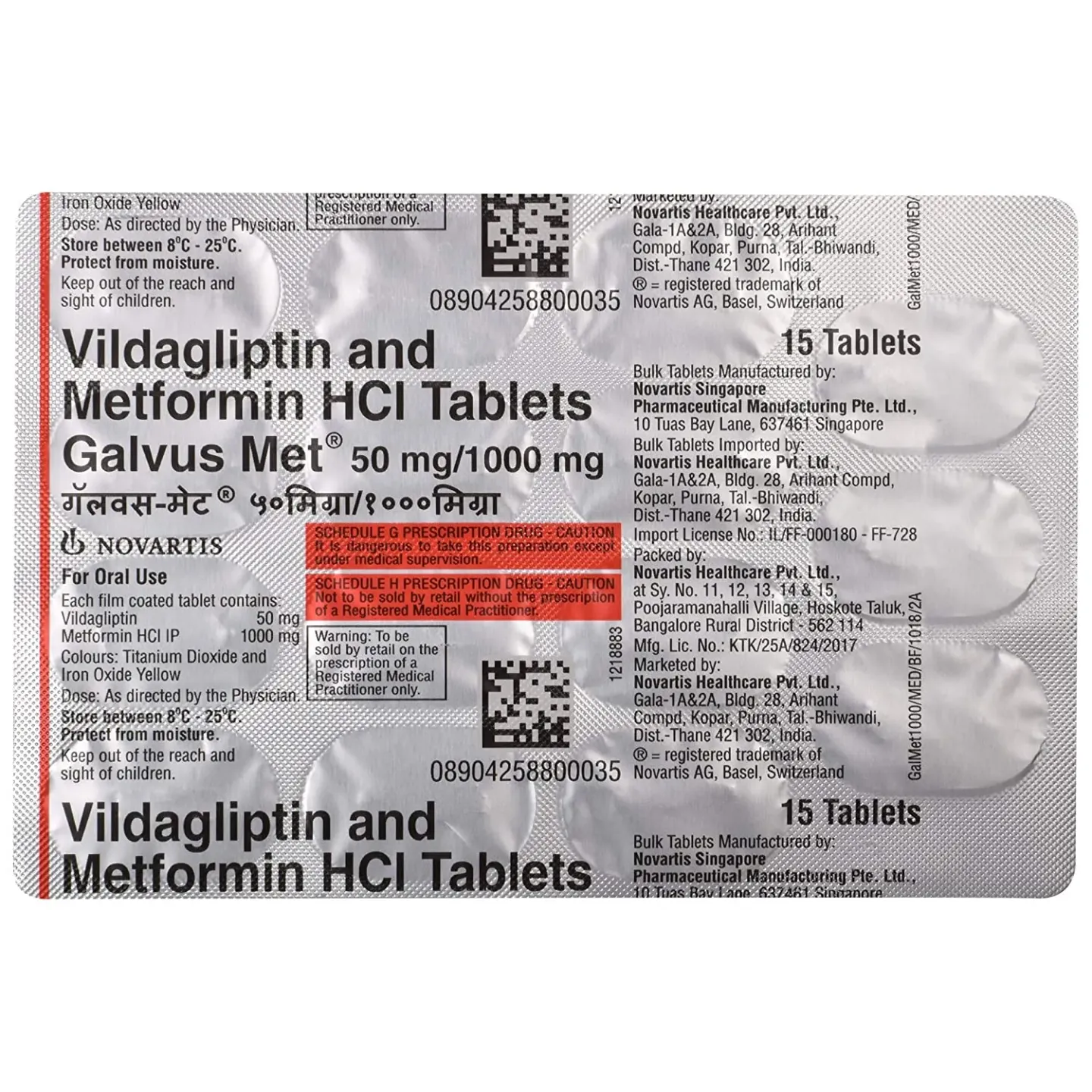 Galvus Met 50/1000 Tablet product image