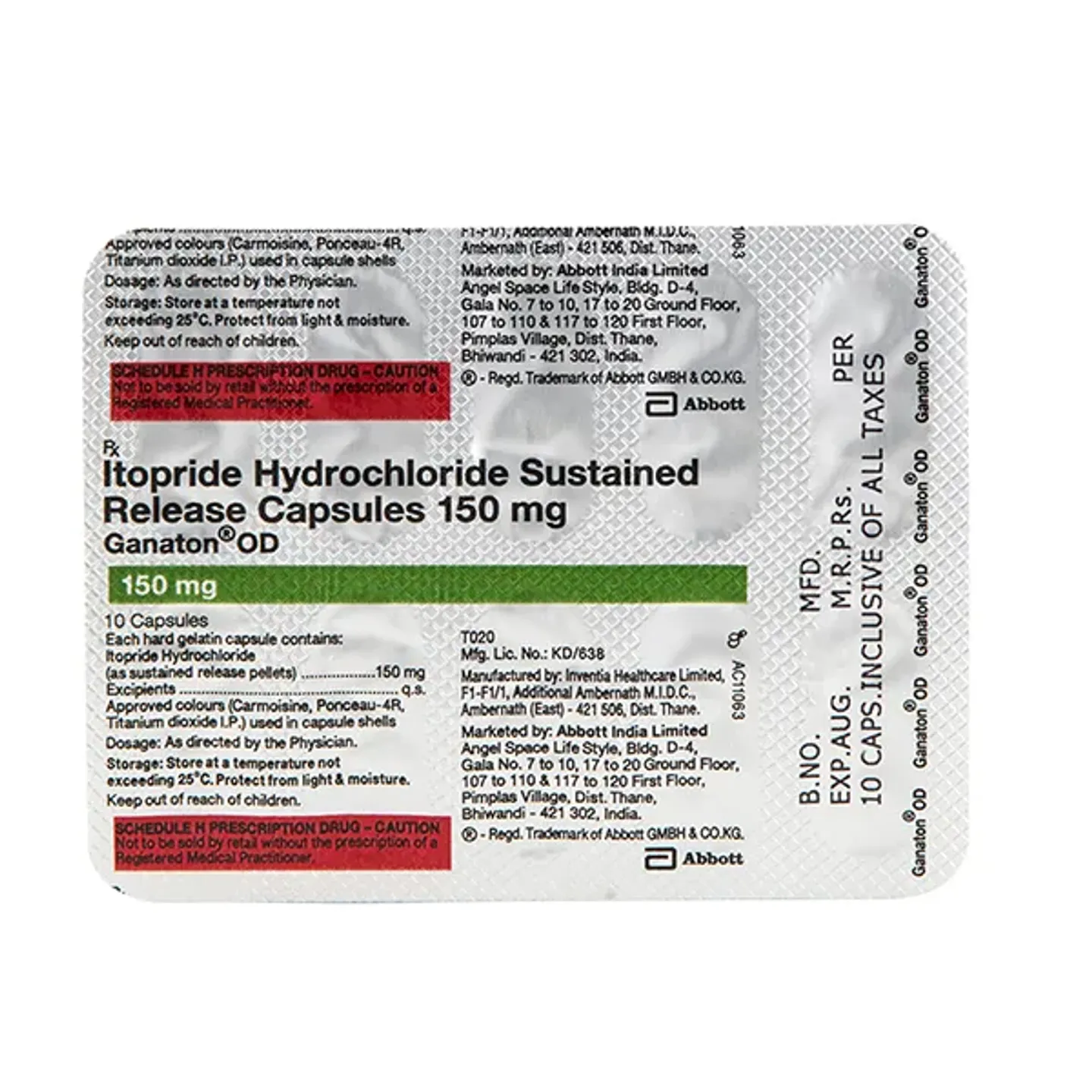 Ganaton Od 150 Tablet product image