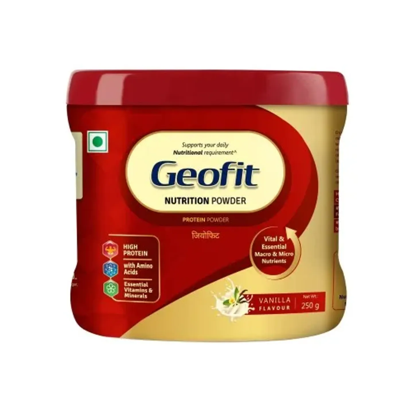 Geofit Vanilla Flavoured Protein Powder Enriche... product image