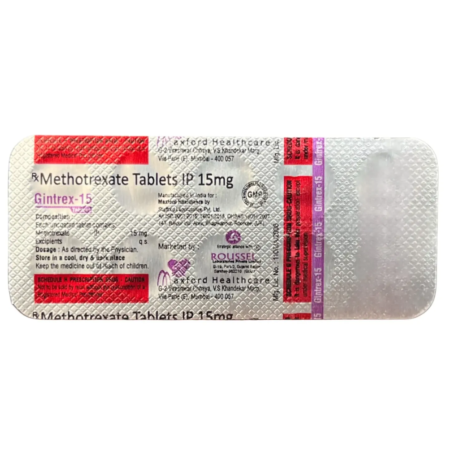 Gintrex 15mg Tablet product image