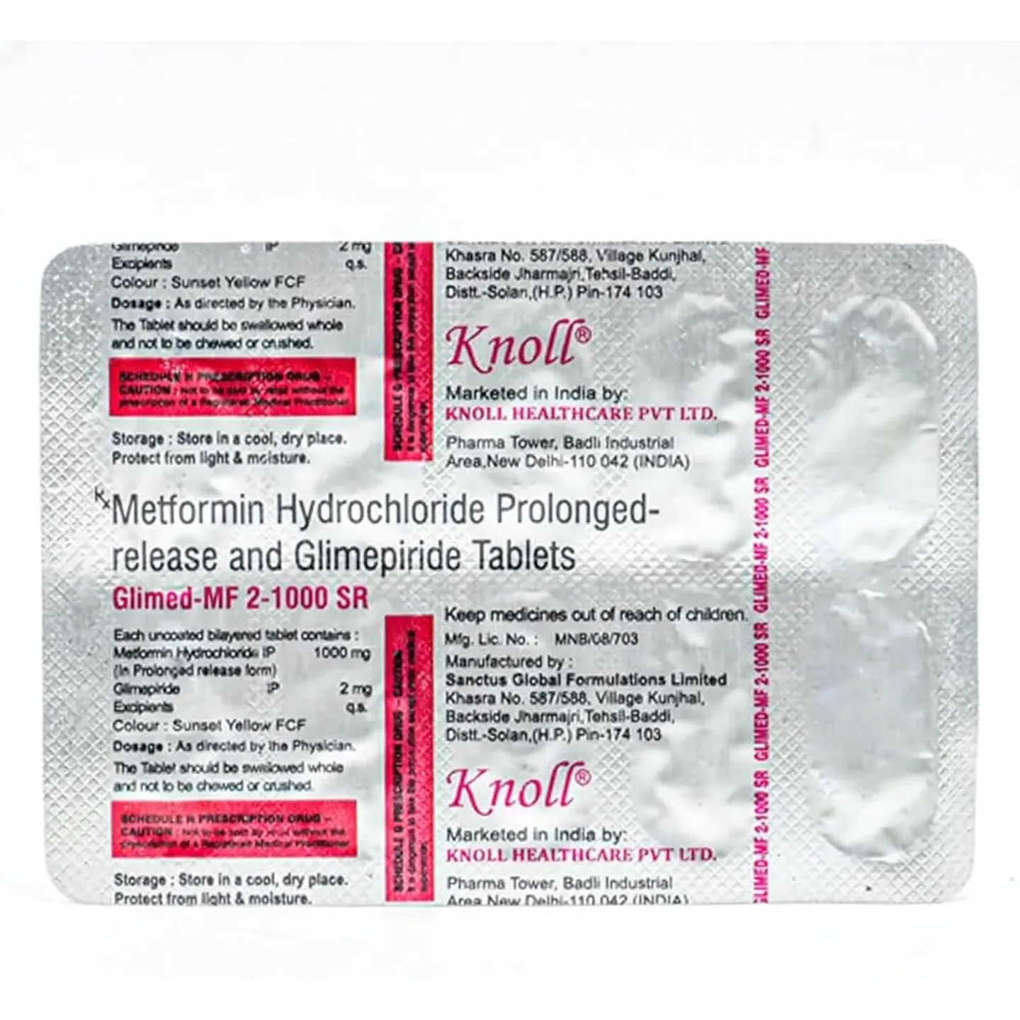 Glimed Mf 2/1000 Sr Tablet product image