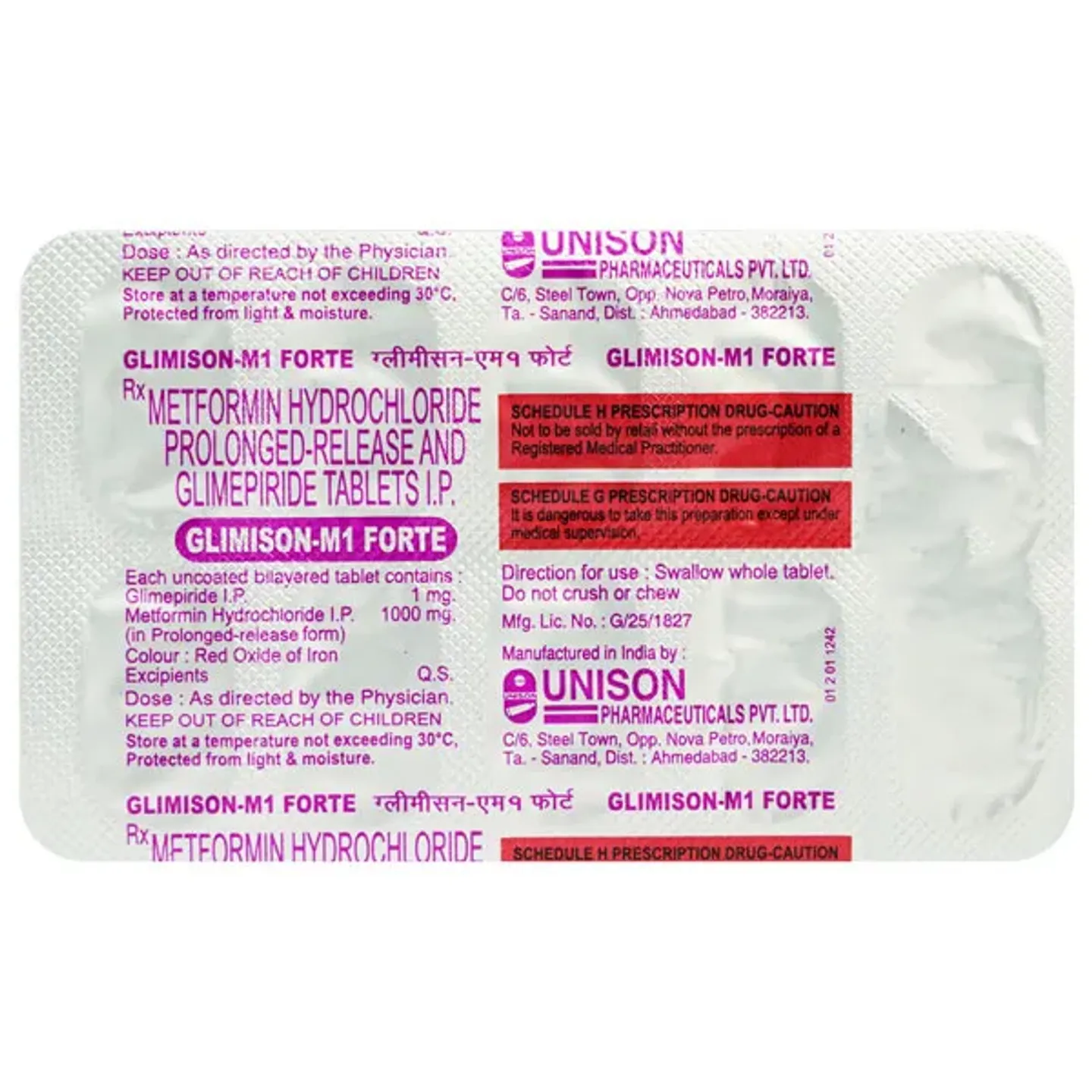 Glimison-m 1 Forte Tablet product image