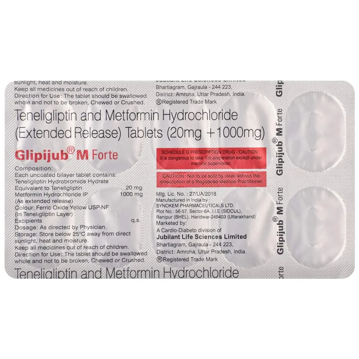 Glipijub M Forte Tablet product image