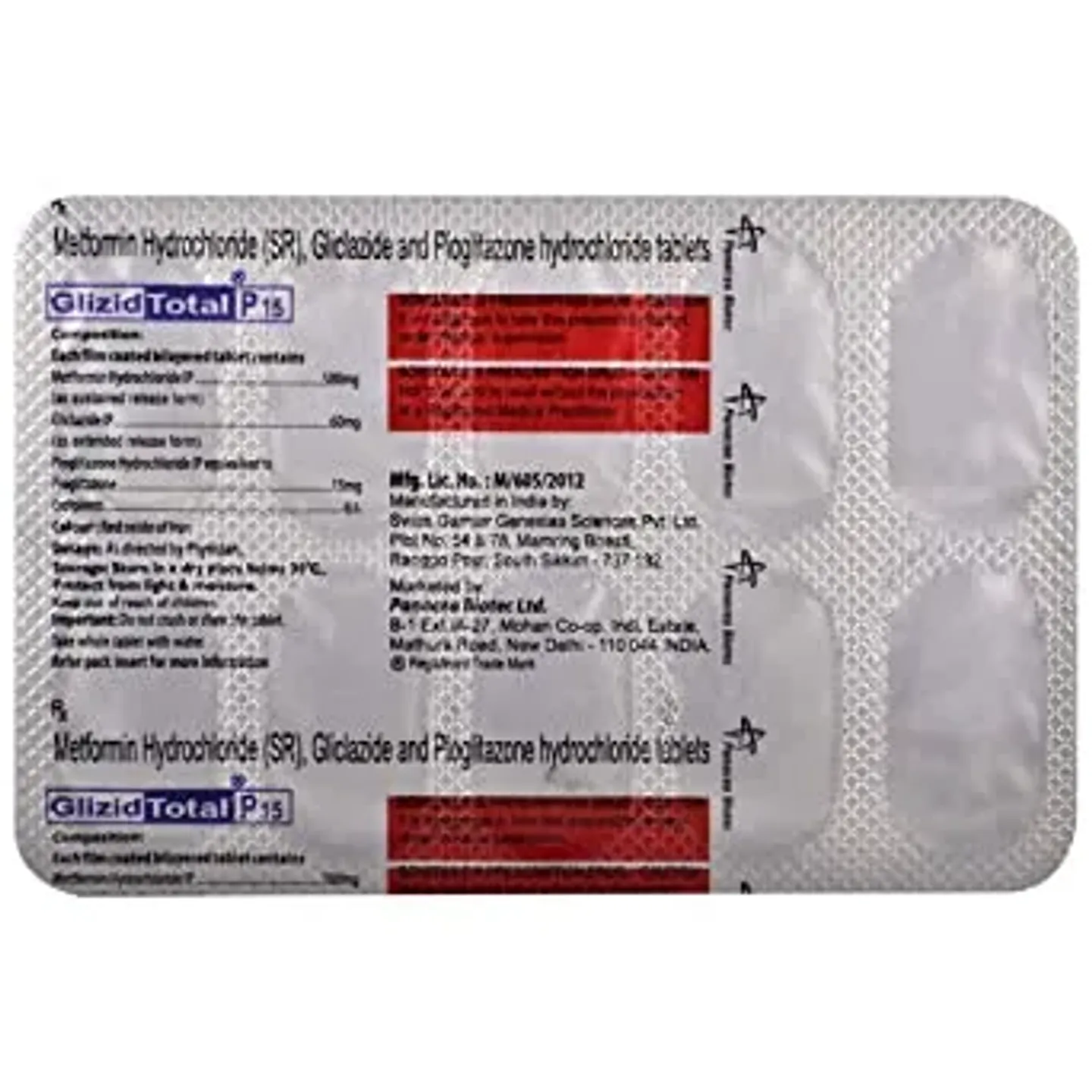 Glizid Total P 15 Tablet product image