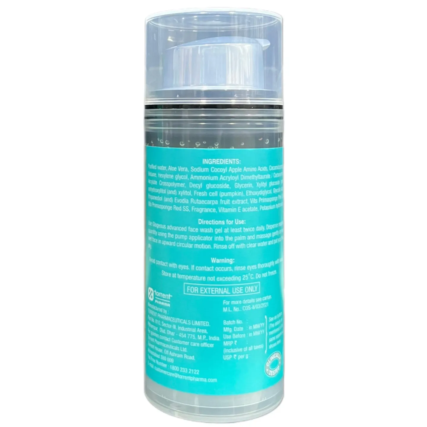 Glogeous Advanced Face Wash Gel 100gm product image