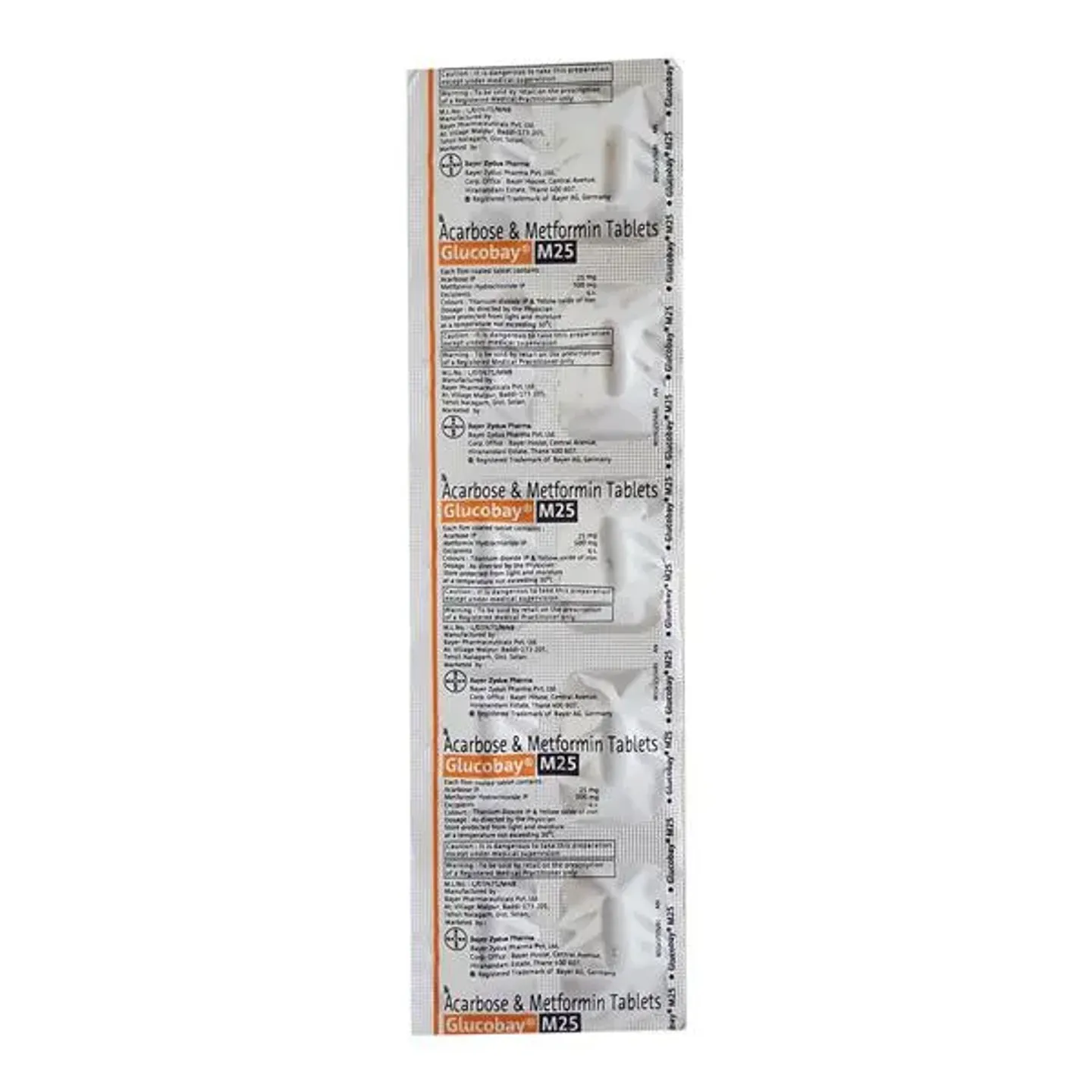 Glucobay 25 Tablet product image