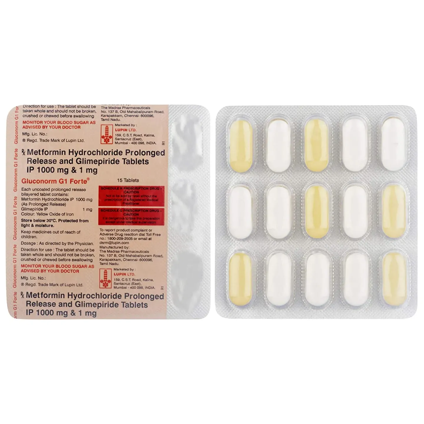 Gluconorm G 1 Forte Tablet product image