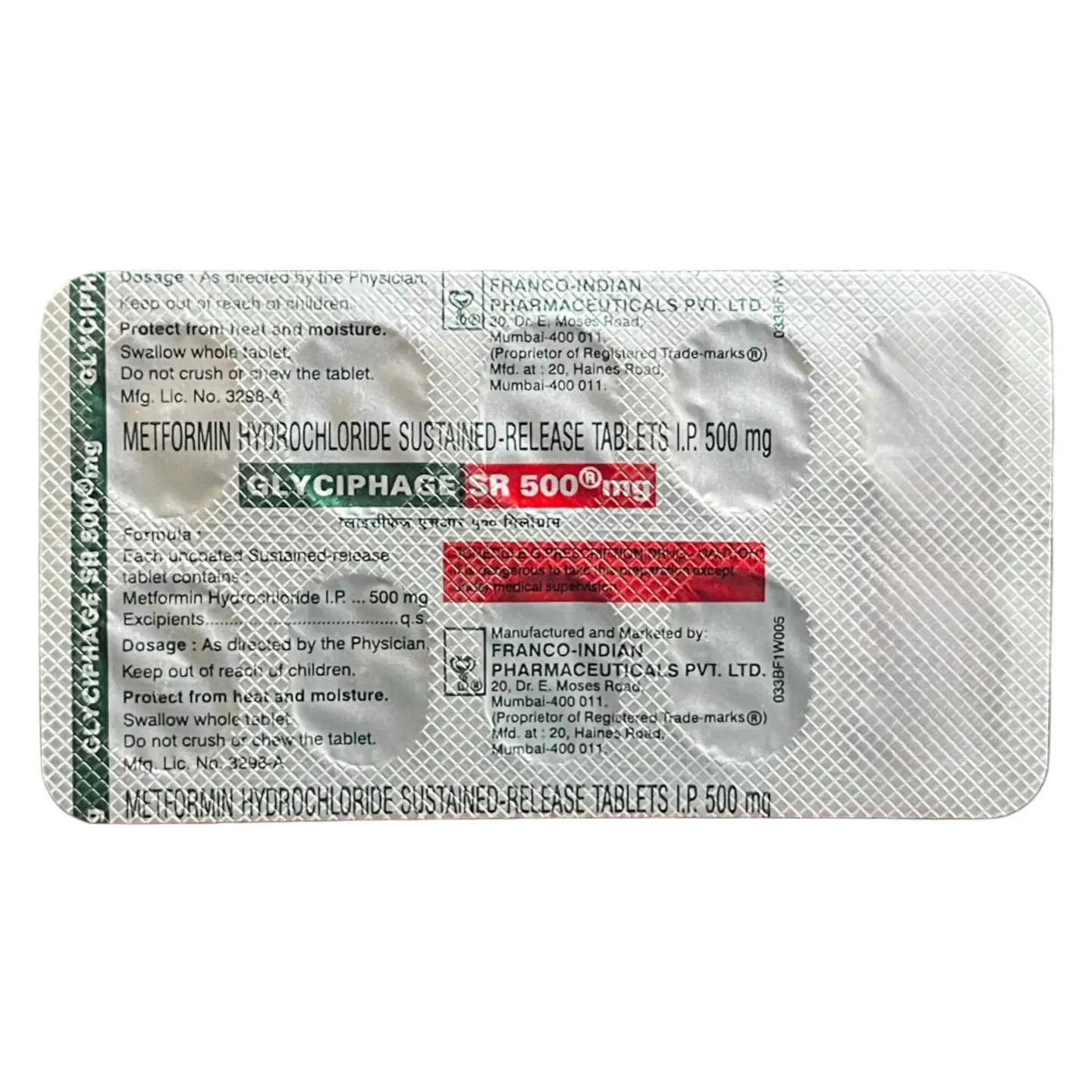Glyciphage Sr 500 Tablet product image