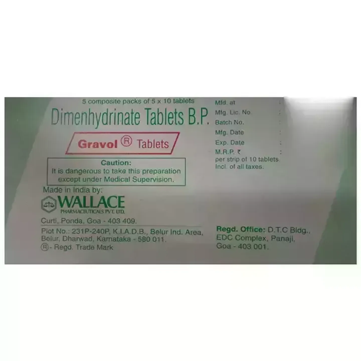 Gravol Tablet product image