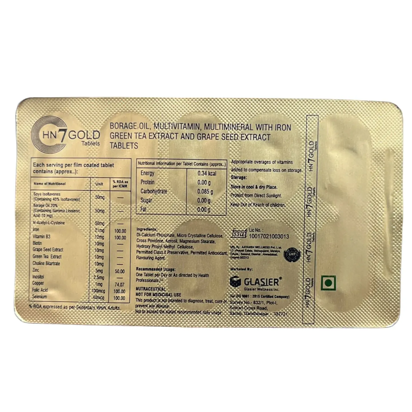 Hn 7 Gold Tablet product image