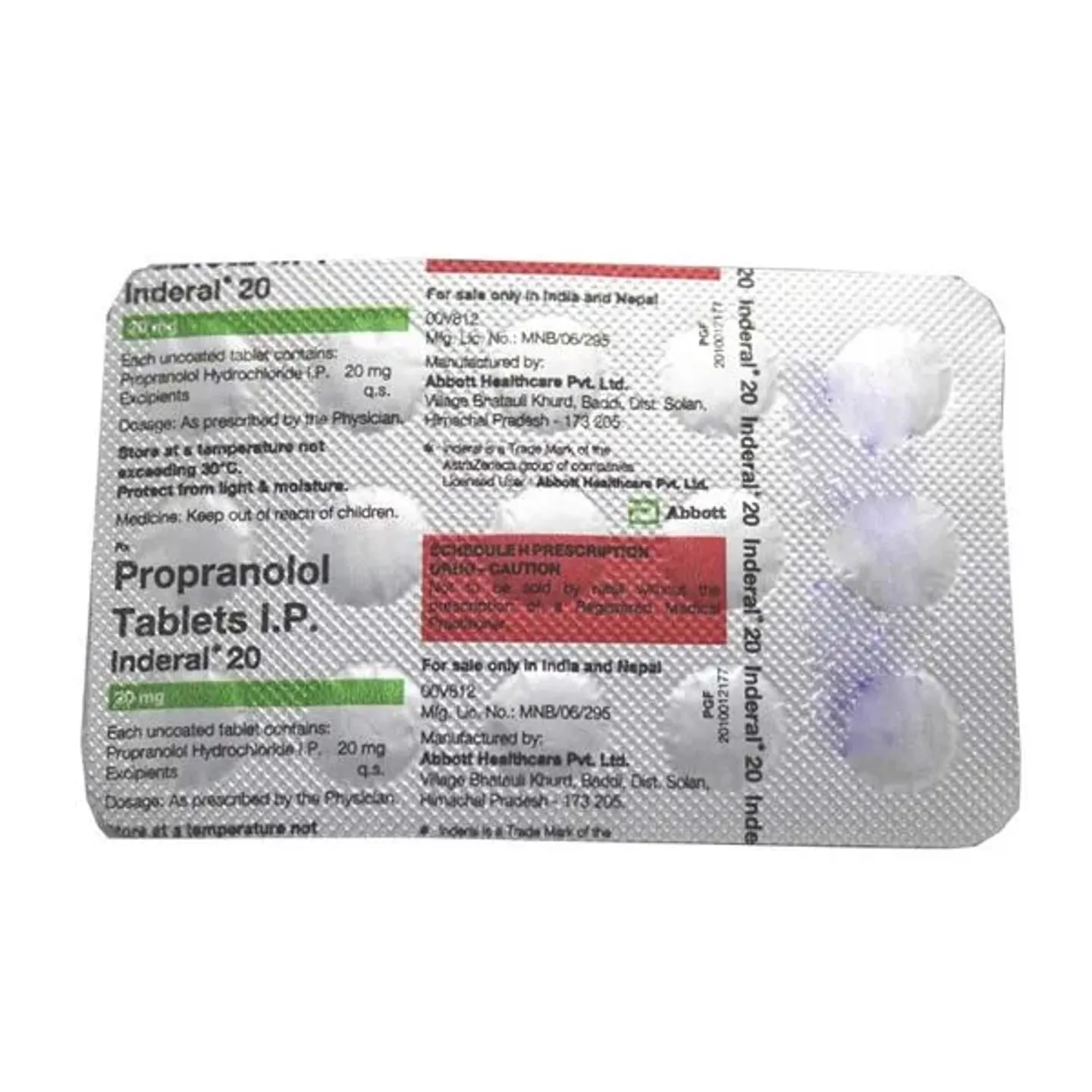 Inderal 20 Tablet product image