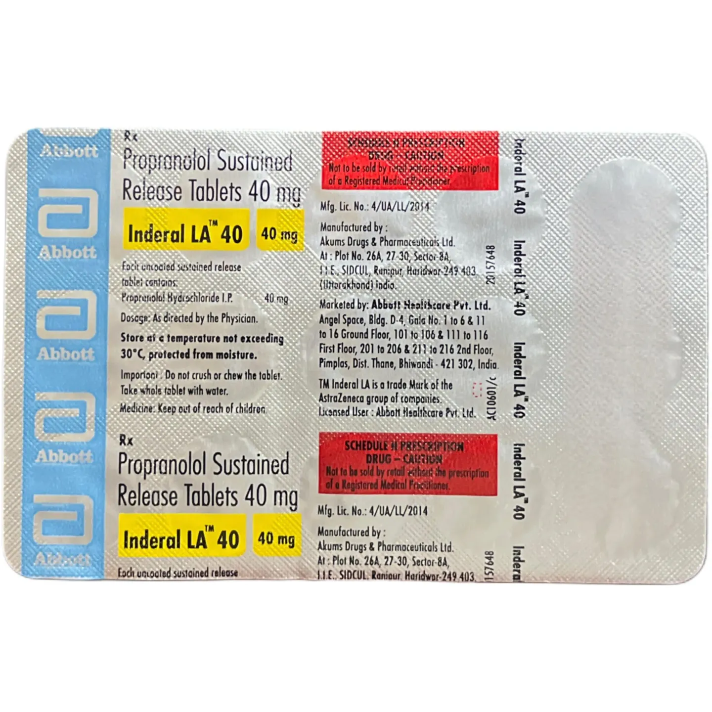 Inderal La 40 Tablet product image