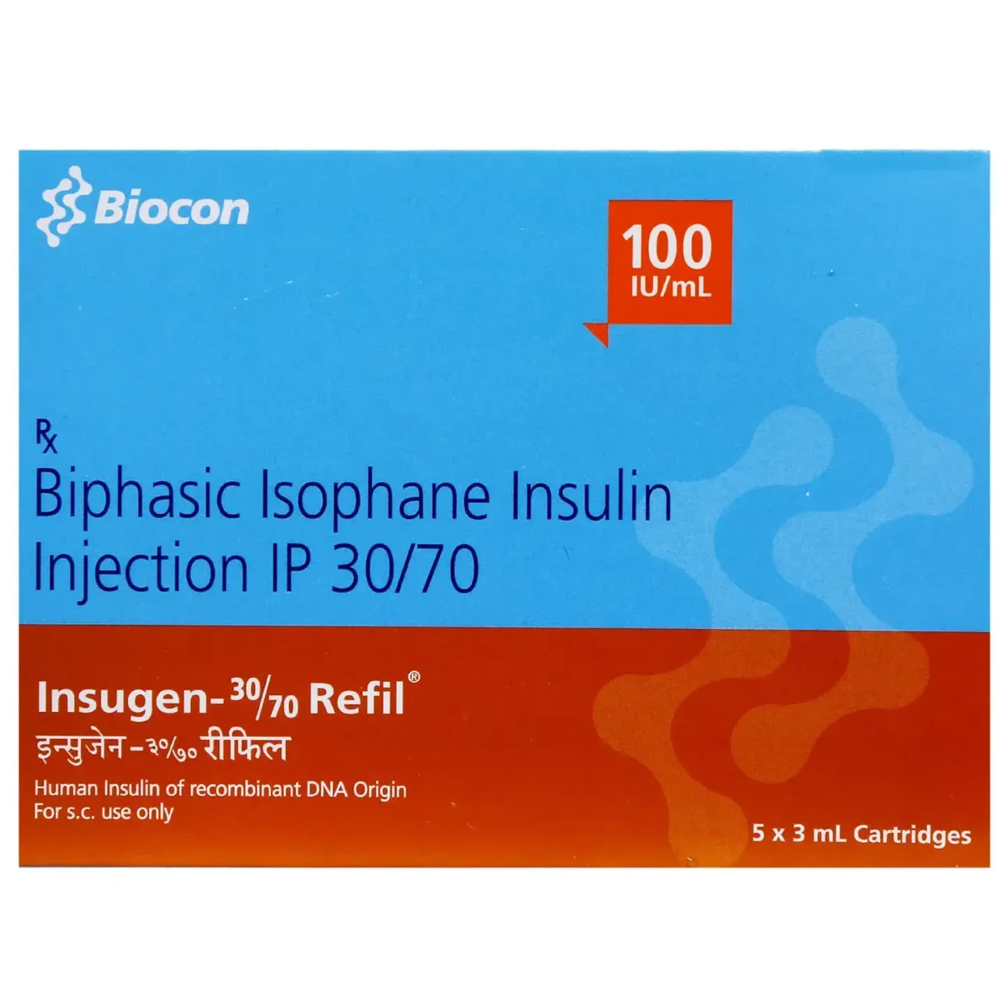 Insugen 30/70 100iu/ml Refill Cartridge product image