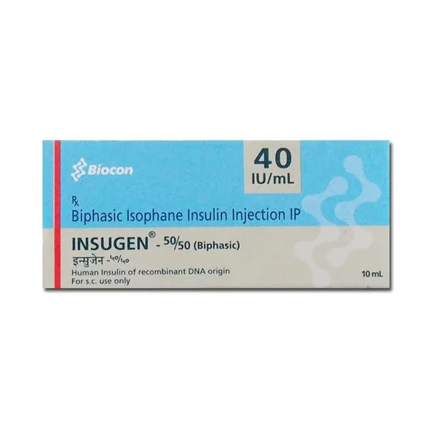 Insugen 50/50 Injection 40iu/ml product image