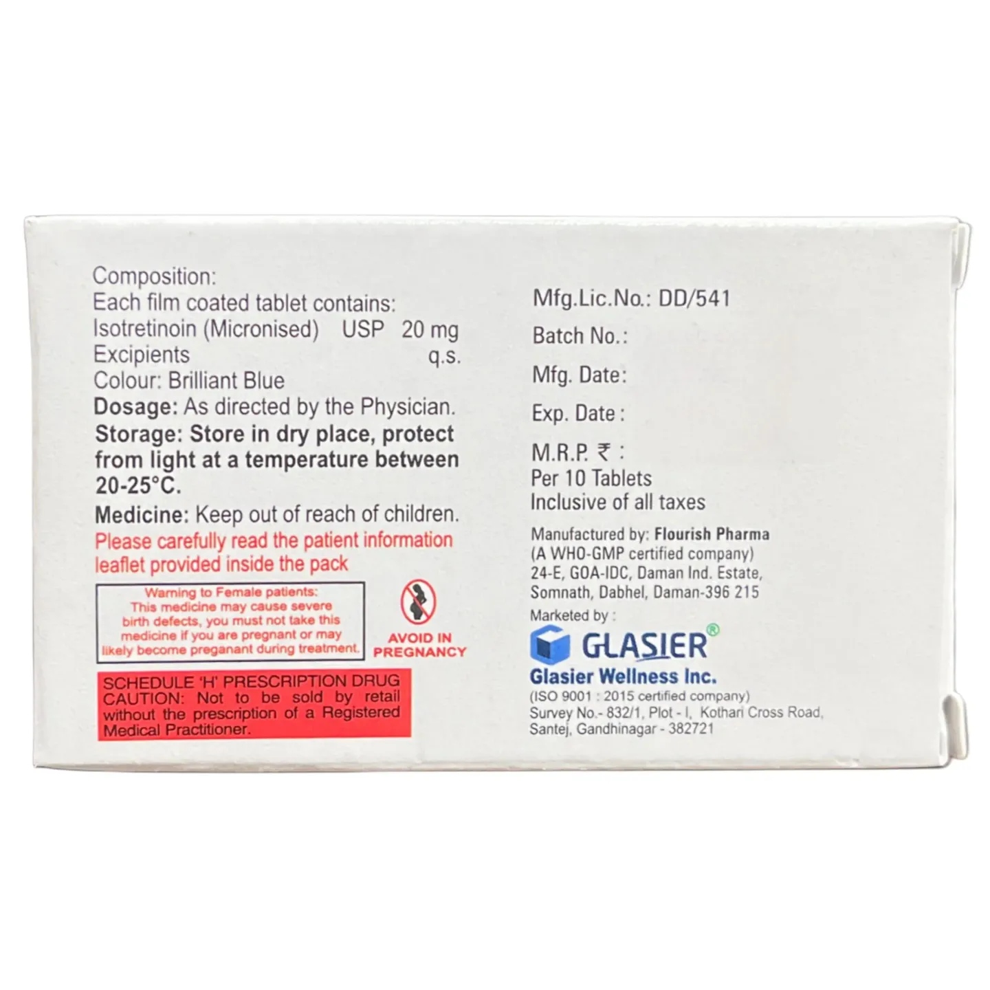 Isoret 20 Tablet product image