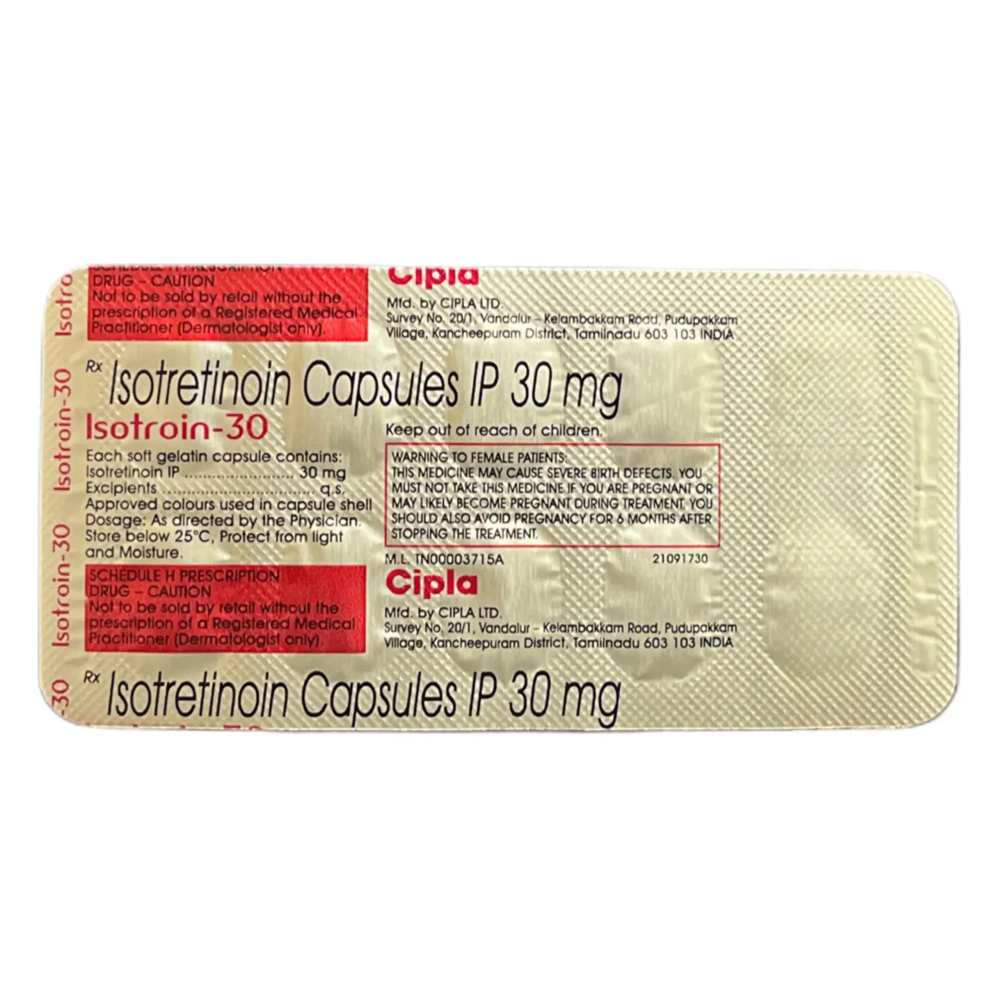 Isotroin 30 Capsule product image