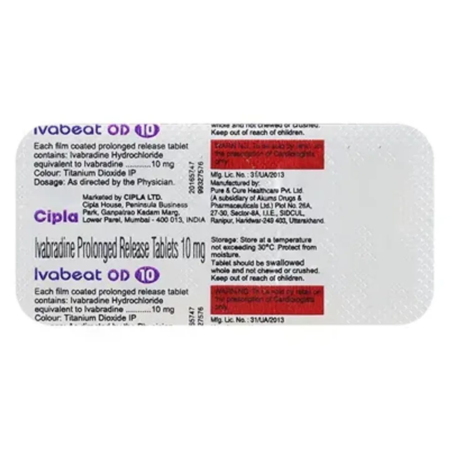 Ivabeat Od 10 Tablet product image