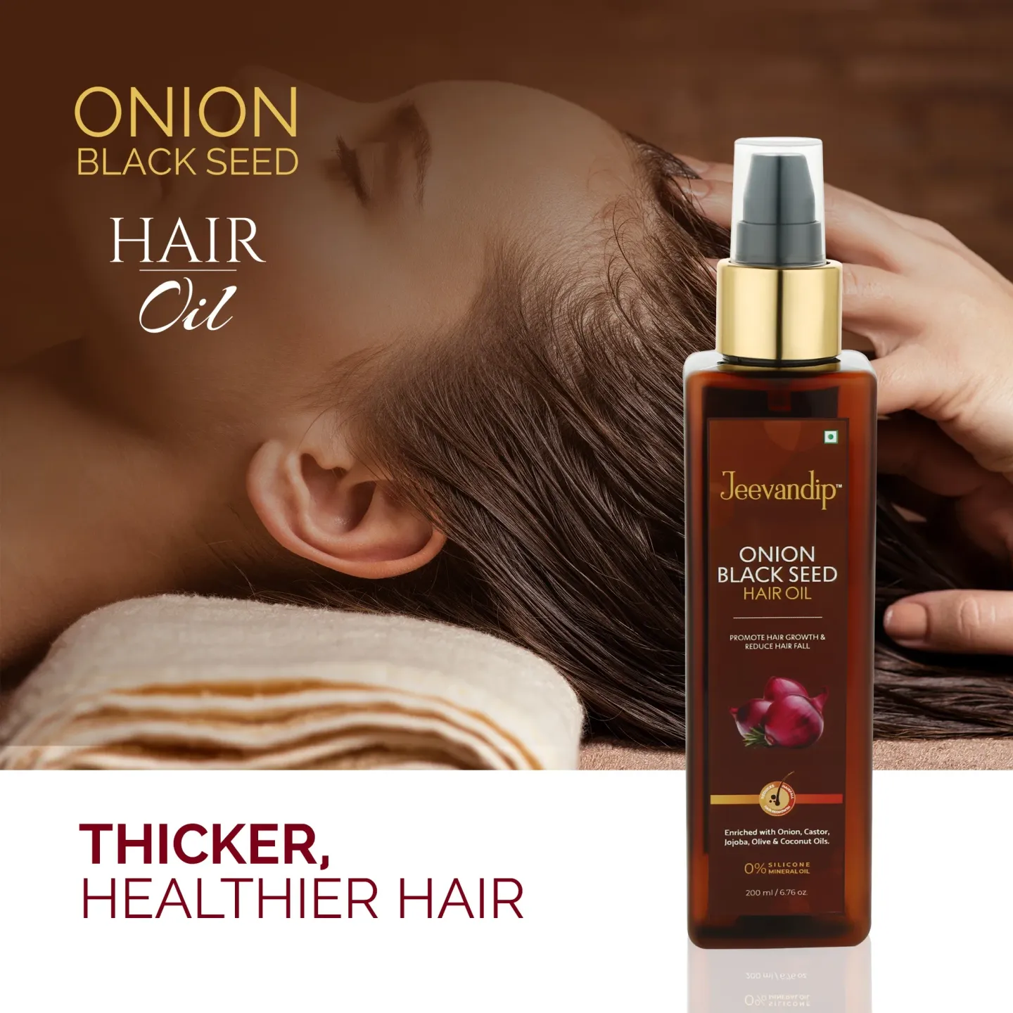 Jeevandip Onion Black Seed Hair Oil 200ml product image