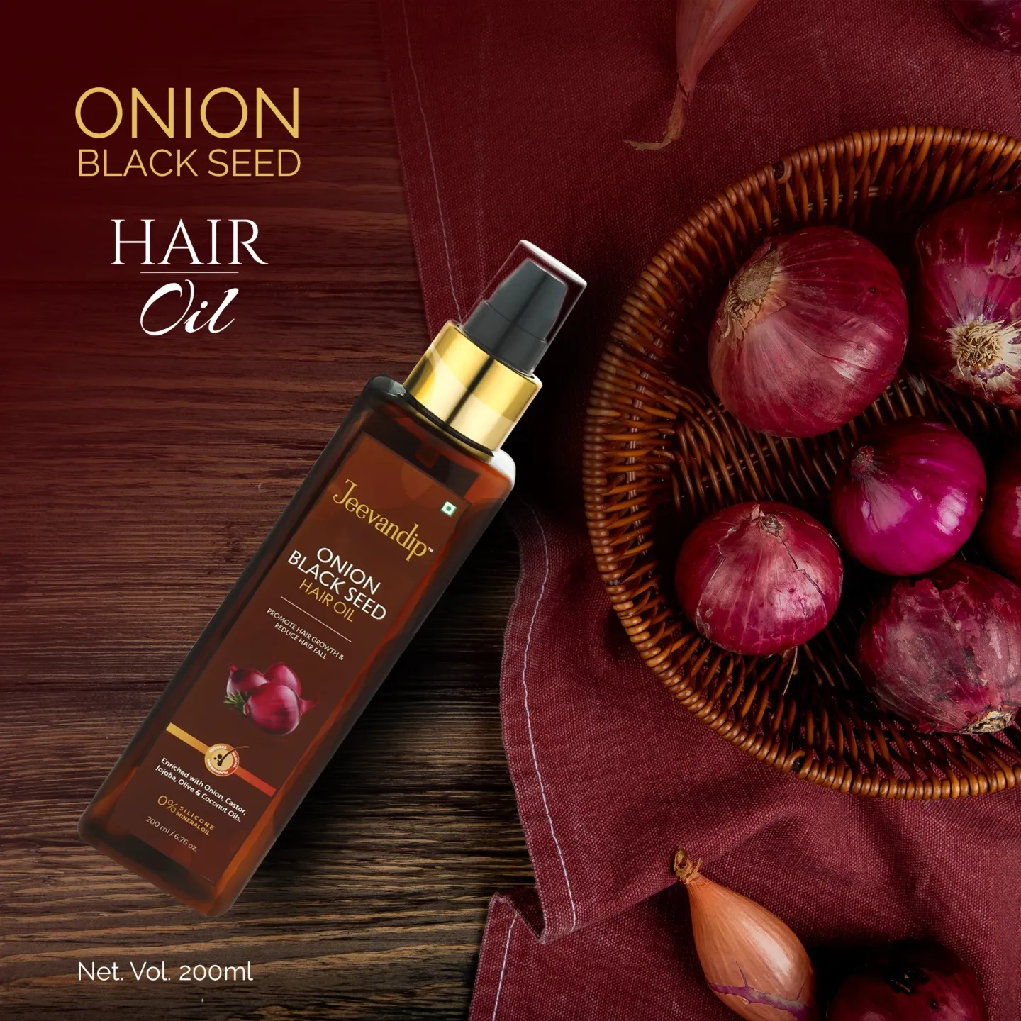 Jeevandip Onion Black Seed Hair Oil 200ml product image