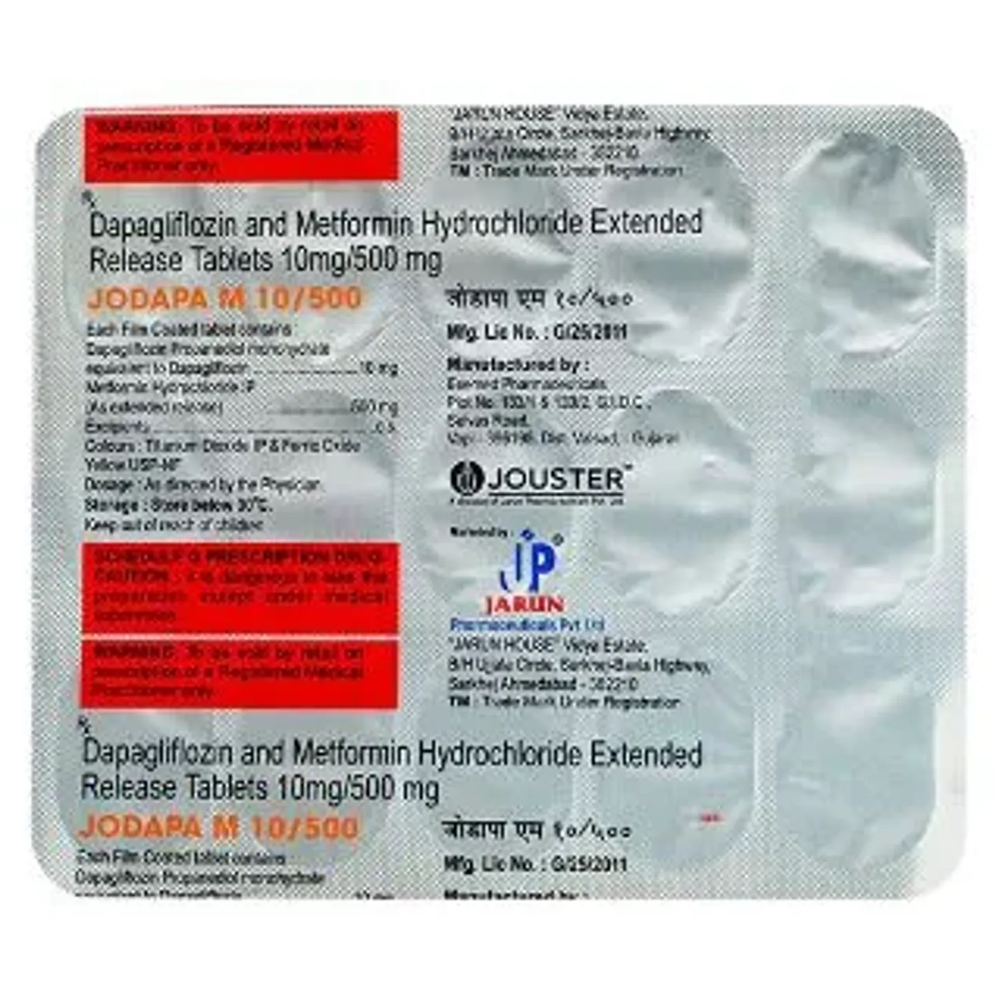 Jodapa M 10/500 Tablet product image