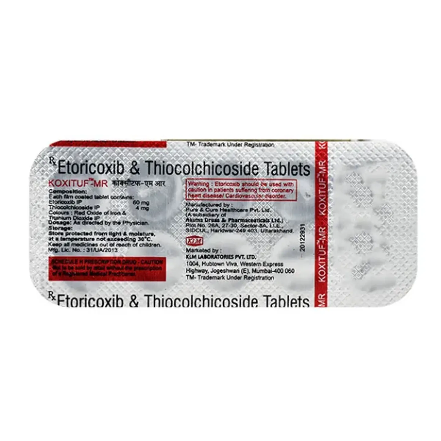 Koxituf-mr Tablet product image