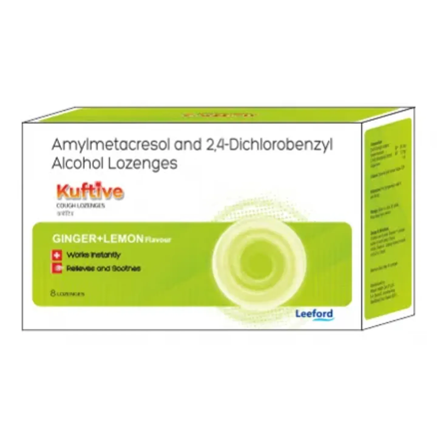 Kuftive Lozenges Ginger Lemon Tablet product image