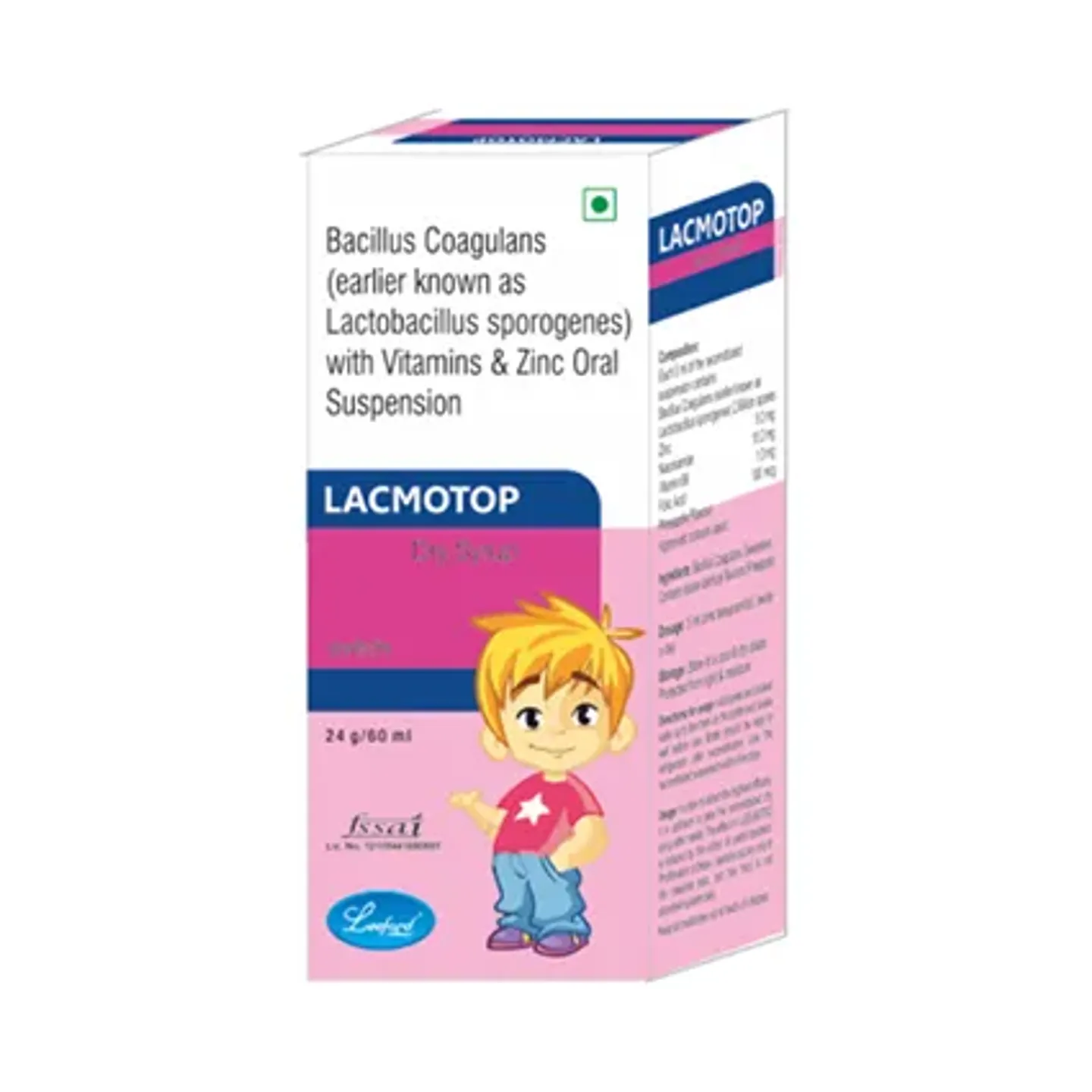 Lacmotop Dry Syrup 60ml product image