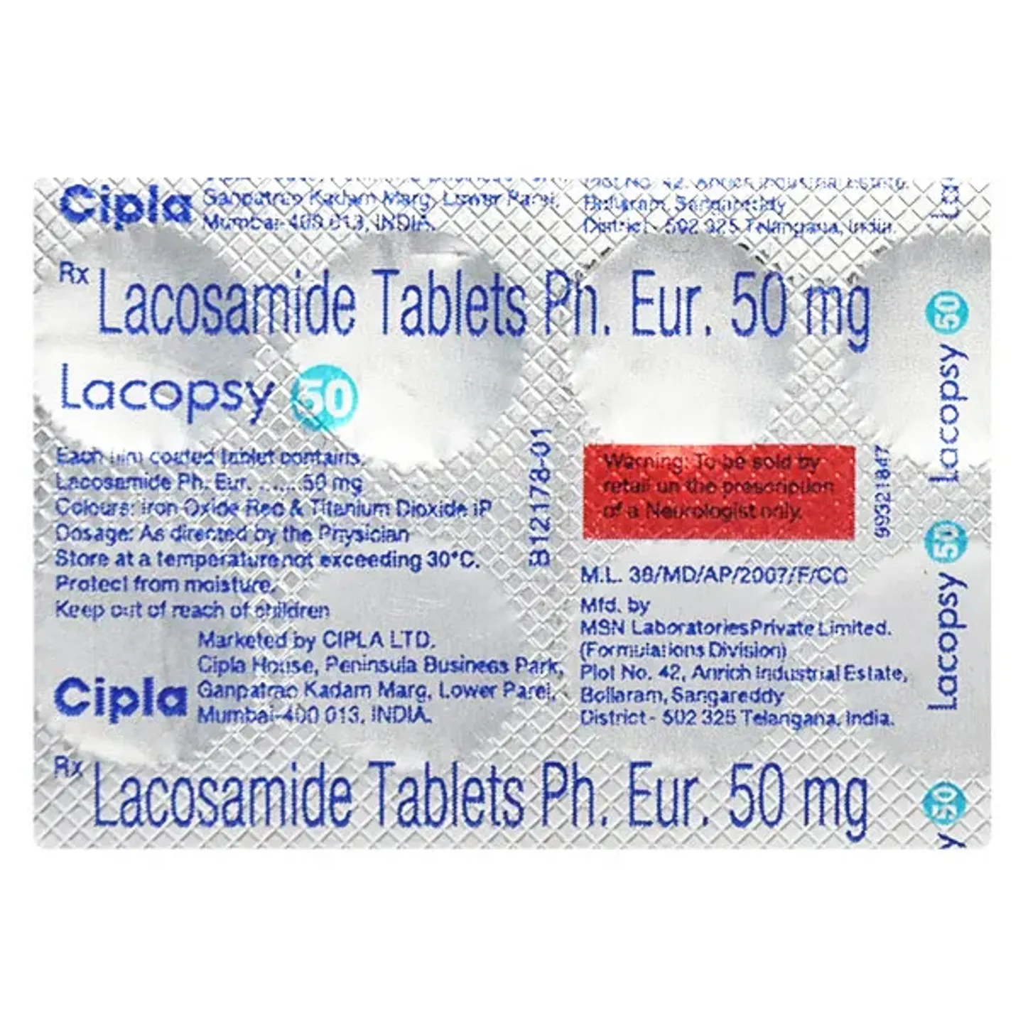 Lacopsy 50 Tablet product image