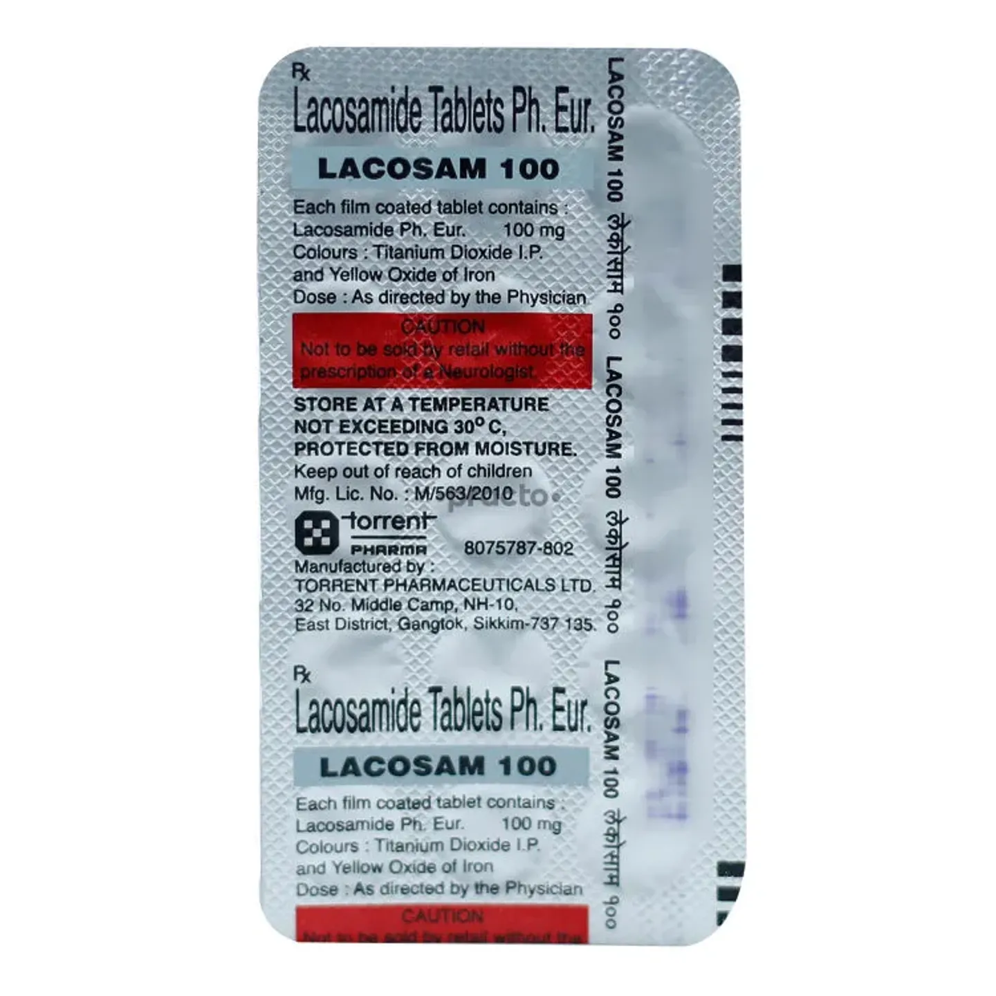 Lacosam 100 Tablet product image