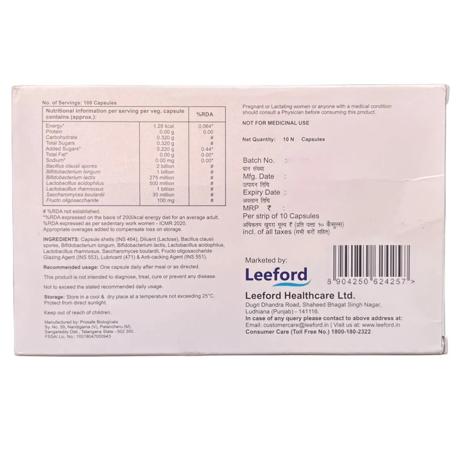 Lee Biotic Forte Capsule product image