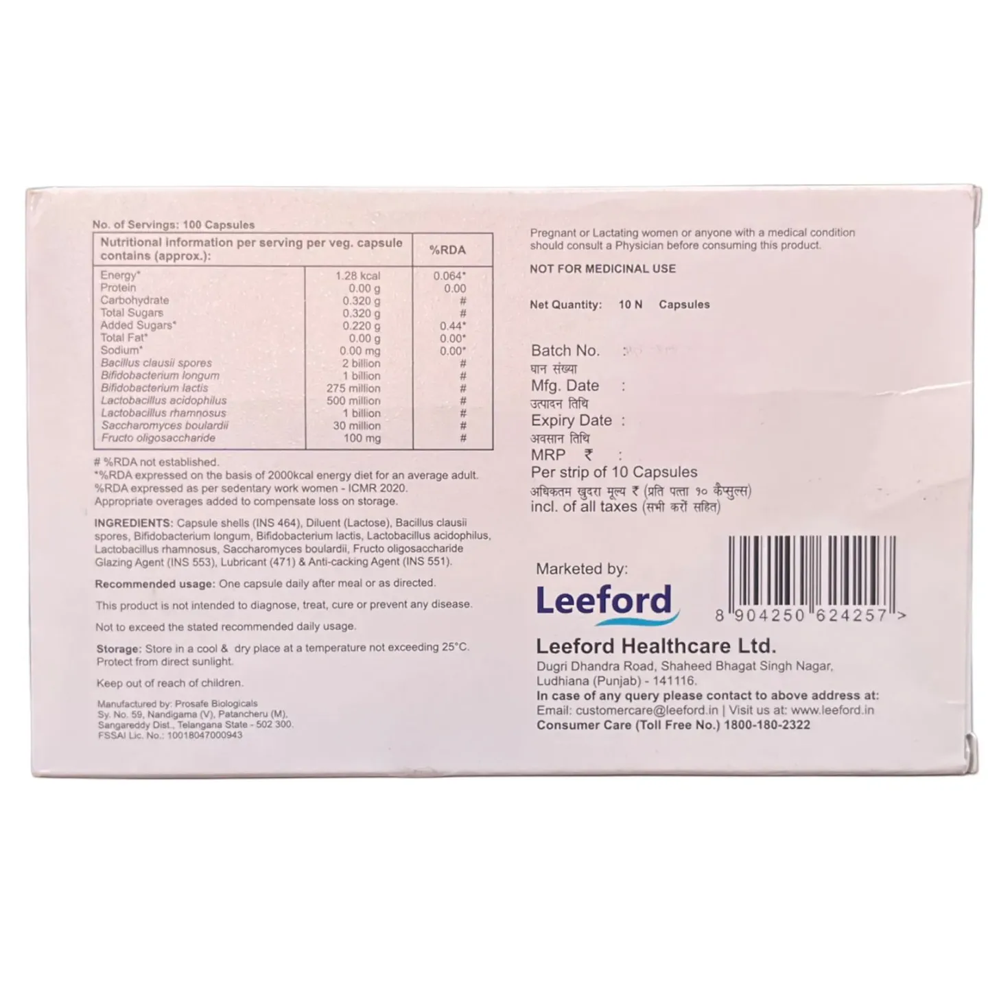 Lee Biotic Forte Capsule product image