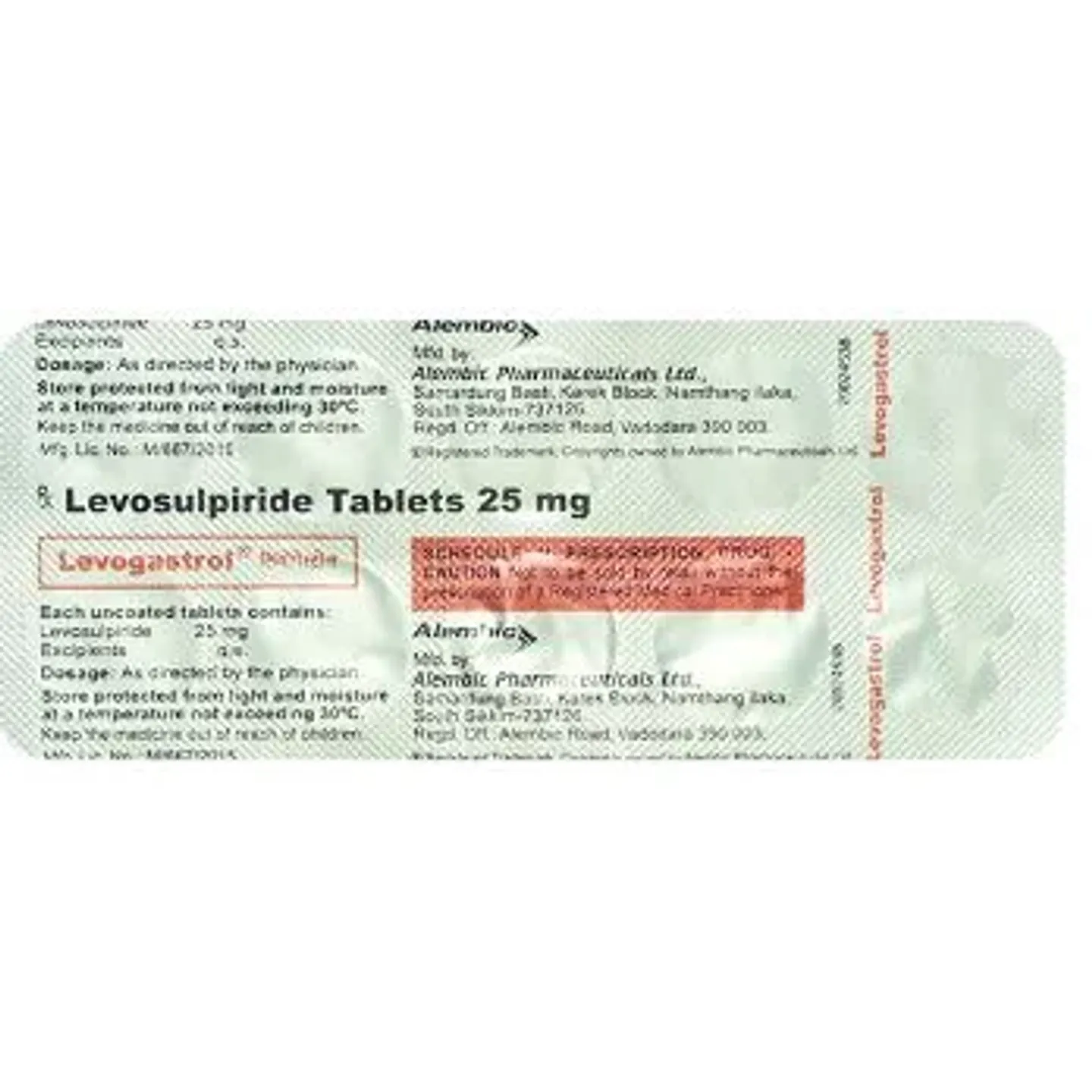 Levogastrol 25mg Tablet product image