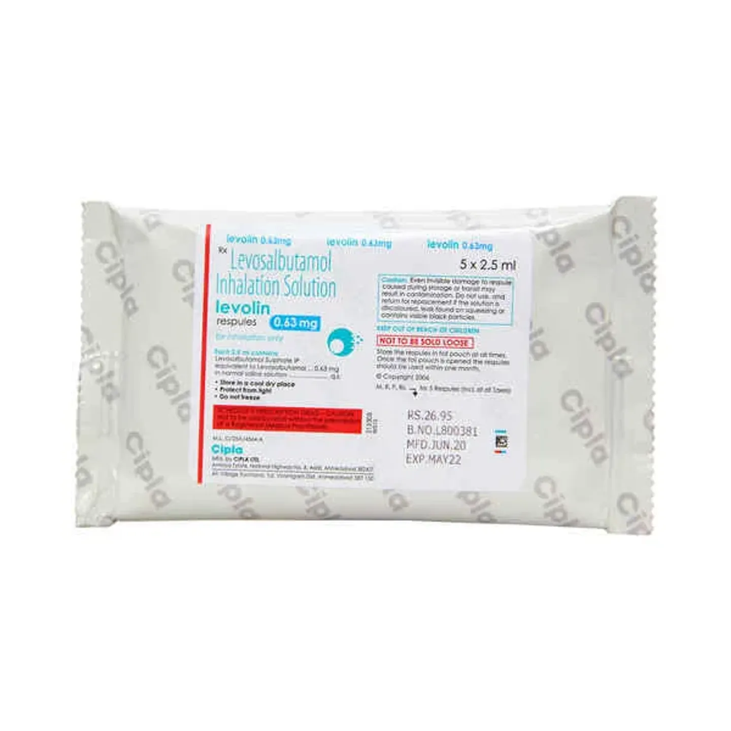 Levolin 0.63mg Respules product image