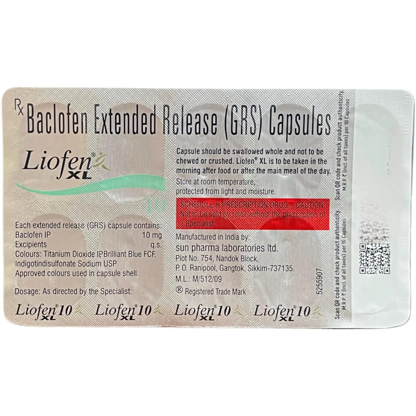 Liofen Xl 10 Capsule product image