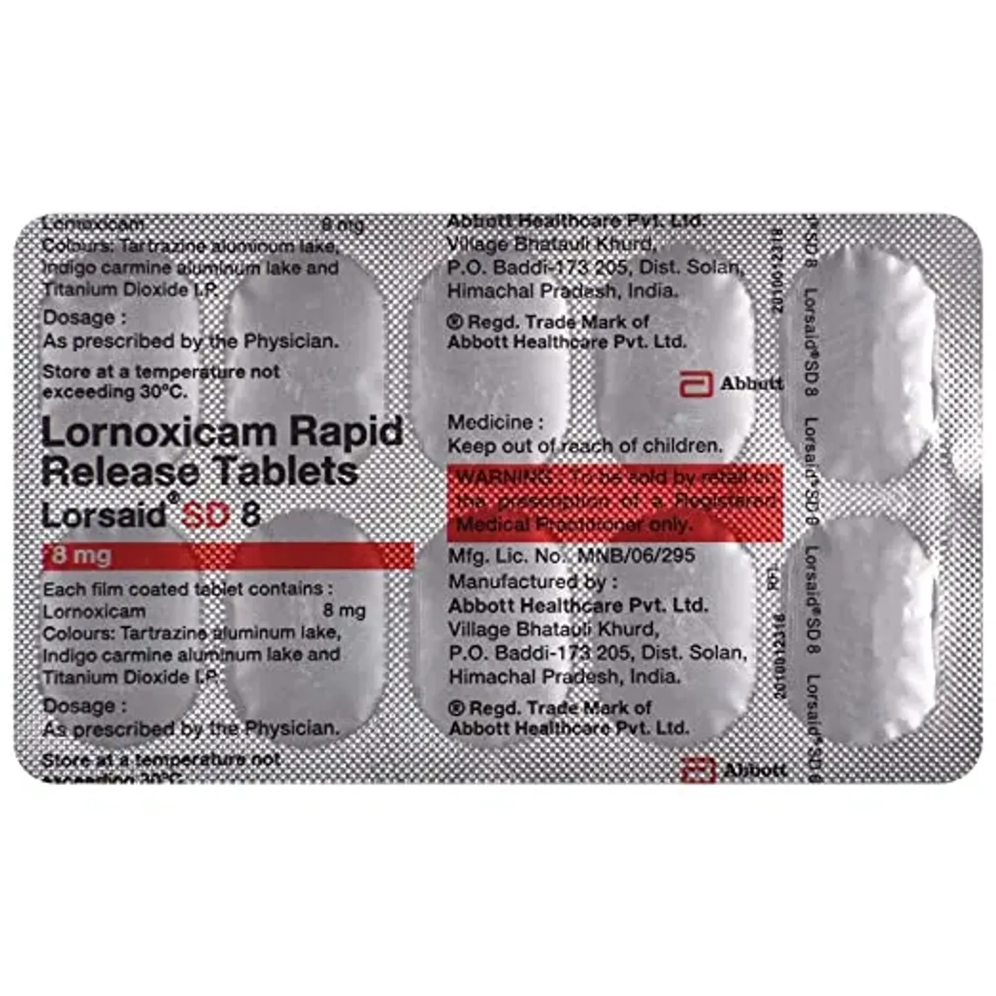 Lorsaid Sd 8mg Tablet product image