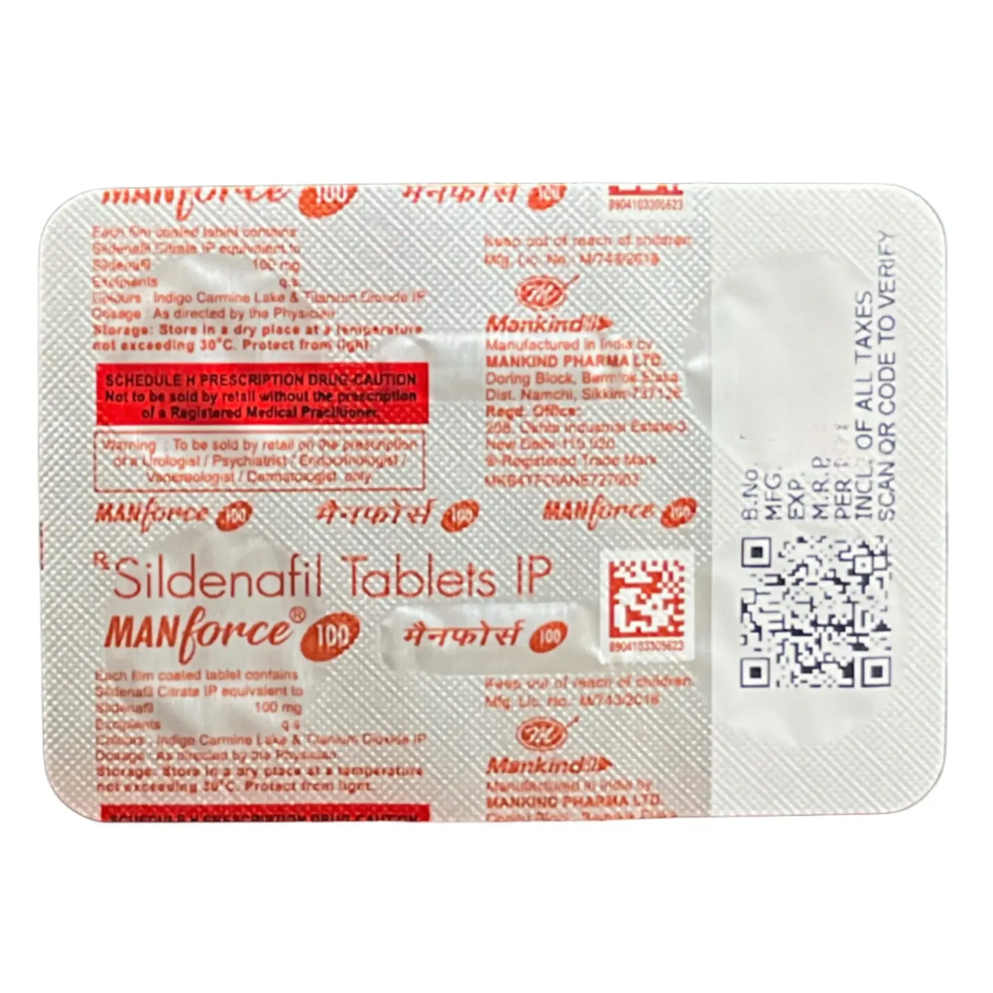 Manforce 100 Tablet product image