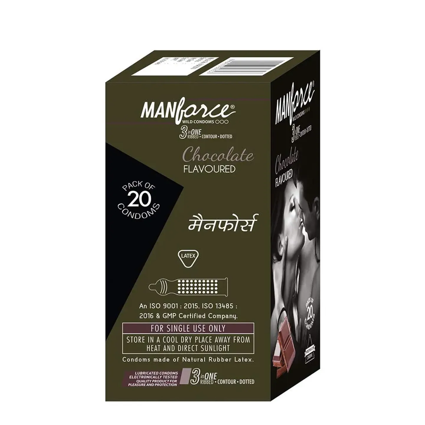 Manforce 342 Dots Chocolate Flavoured 2 In One ... product image
