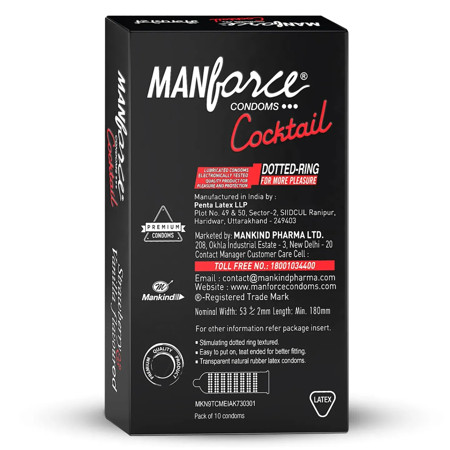 Manforce Cocktail Strawberry & Vanilla Flavoure... product image