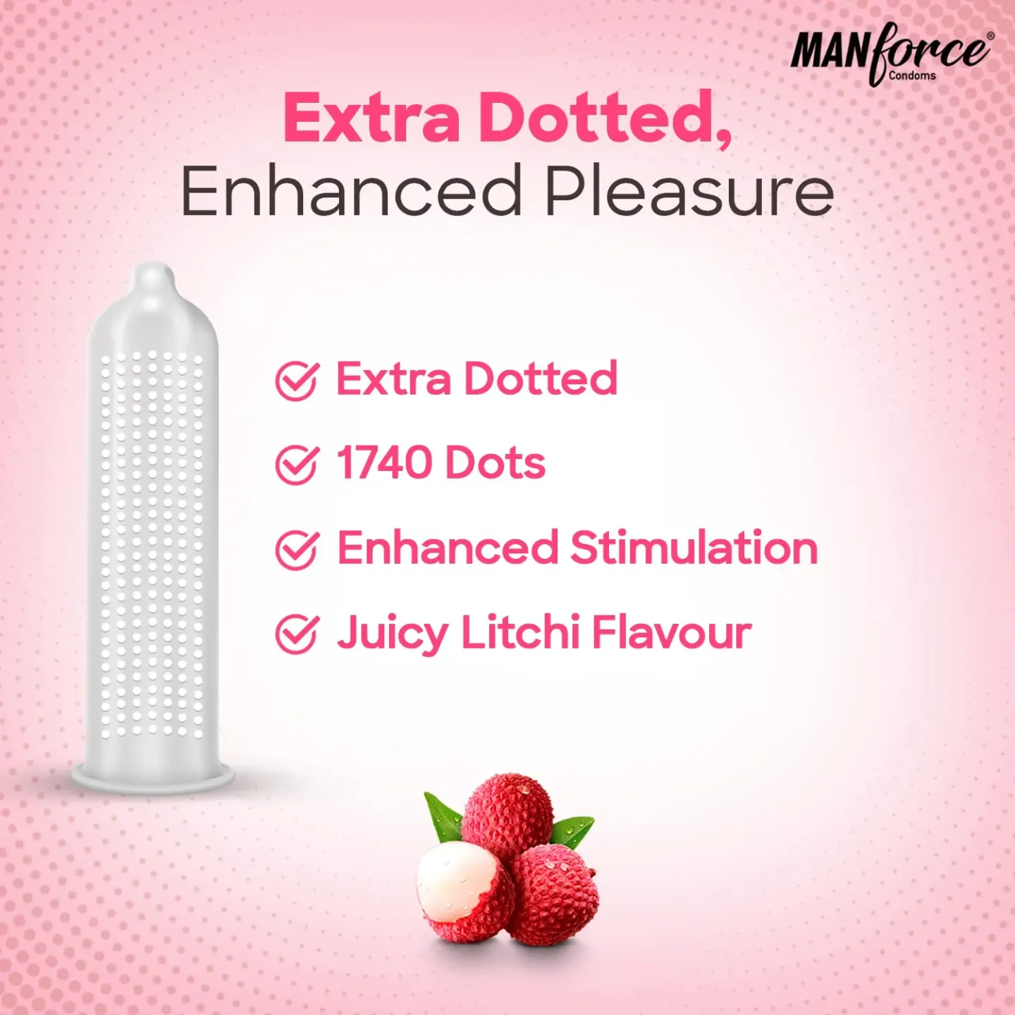 Manforce Dots 1740 Litchi Extra Dotted Premium ... product image