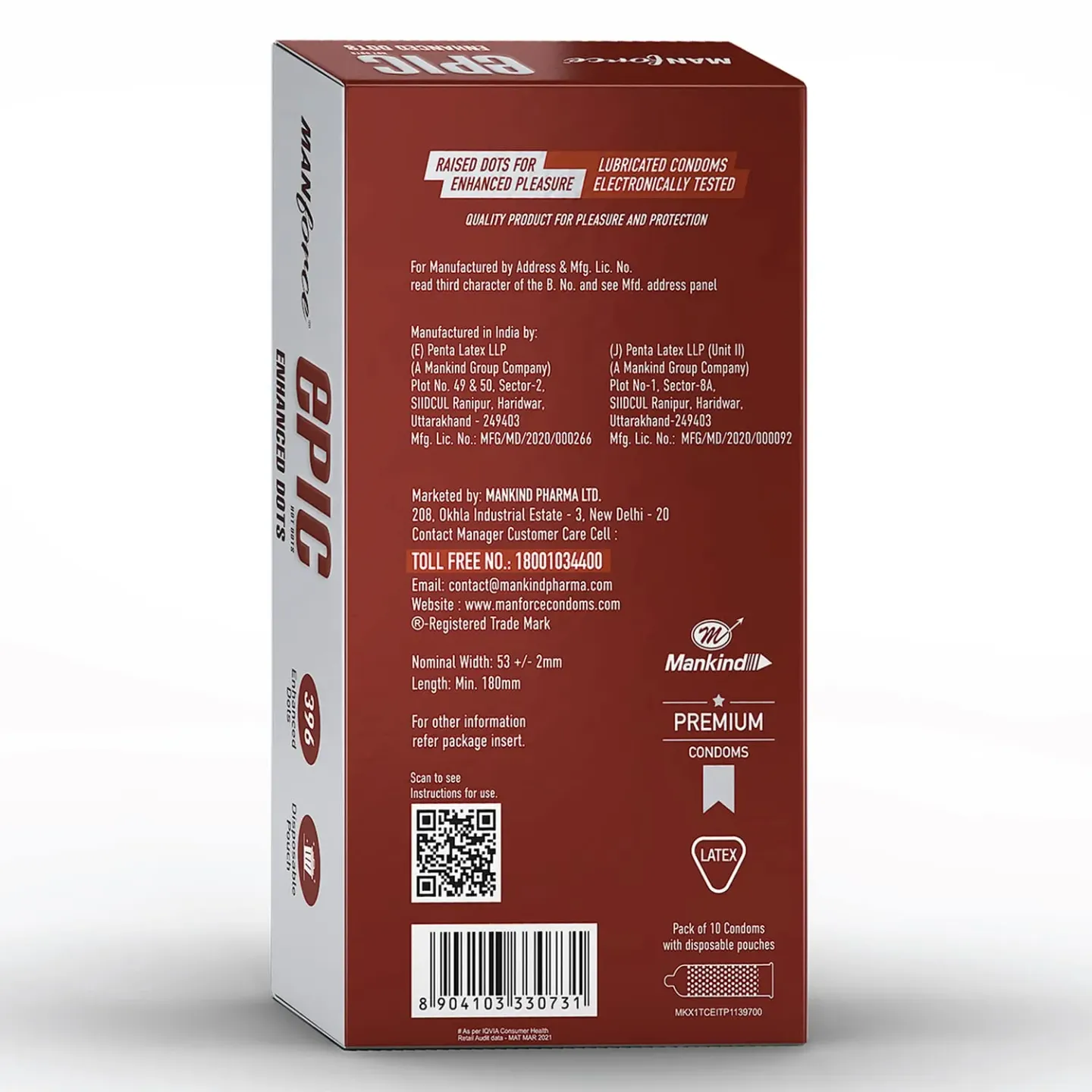 Manforce Epic Hot Enhanced Dots Premium Belgian... product image