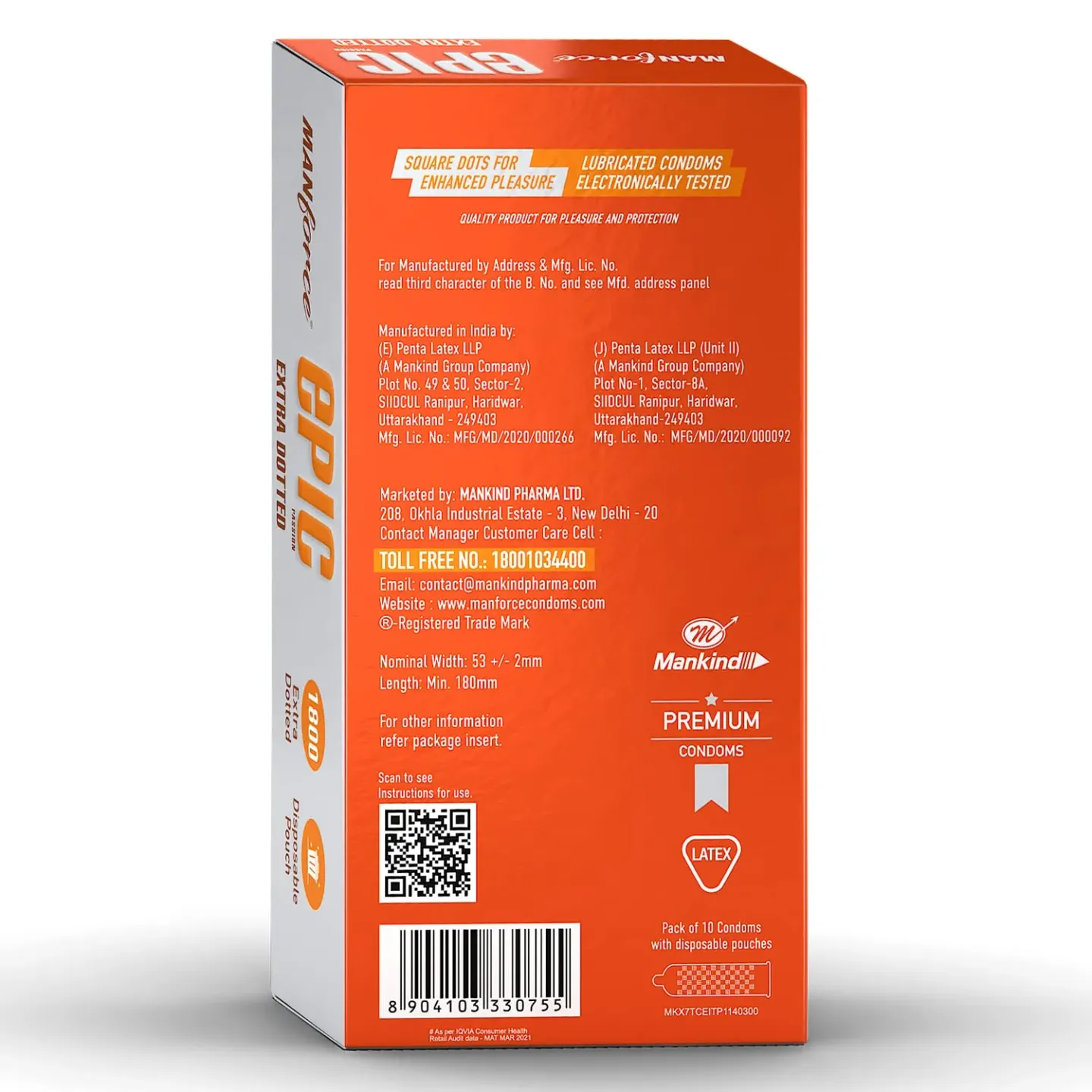 Manforce Epic Passion Extra Dotted Premium Lubr... product image