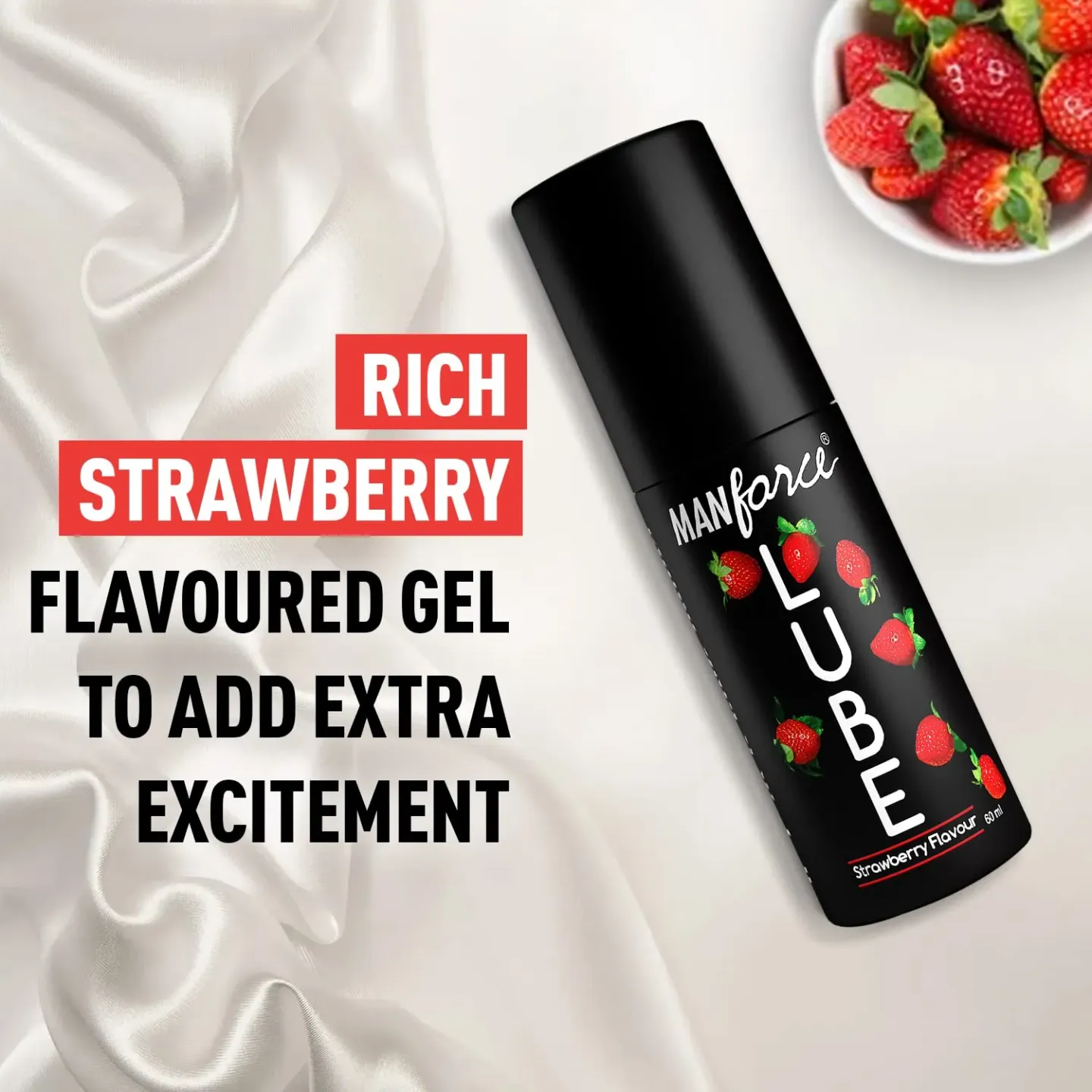 Manforce Lube Strawberry Flavour Gel 60ml product image