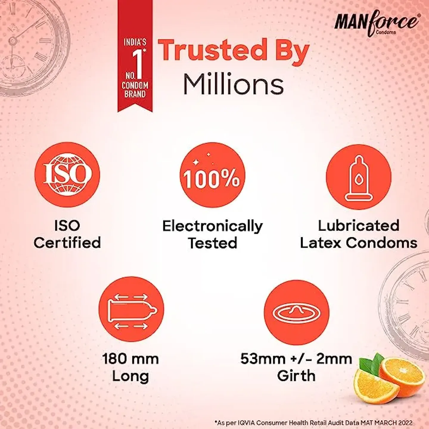 Manforce Overtime Orange Flavoured Dotted Condo... product image